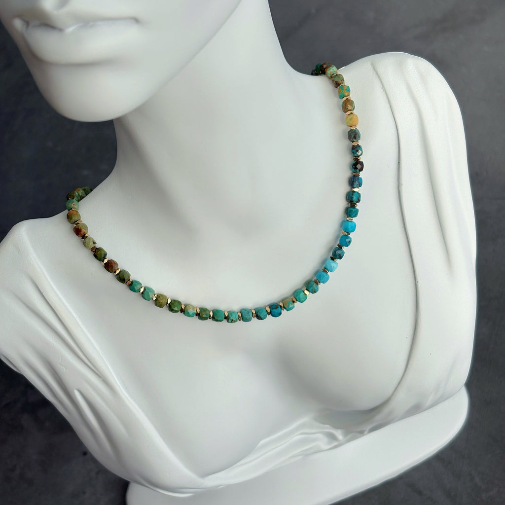 Echoes Of The Silk Road · Turquoise Crystal Necklace