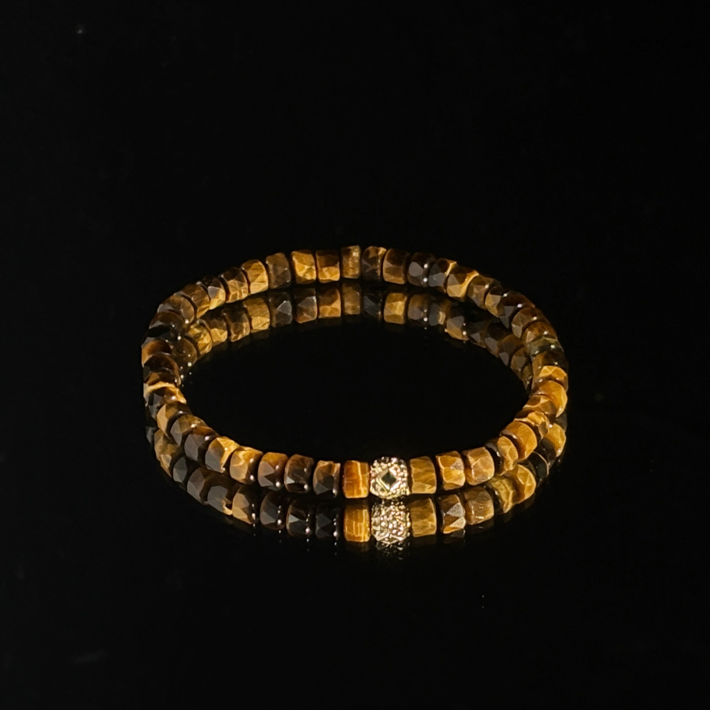 Tiger’s Crown Faceted Tiger’s Eye Courage Bracelet