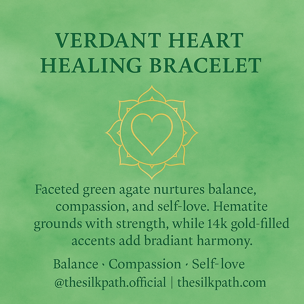 Healing Series Verdant Heart Green Agate Hematite Self Love Bracelet