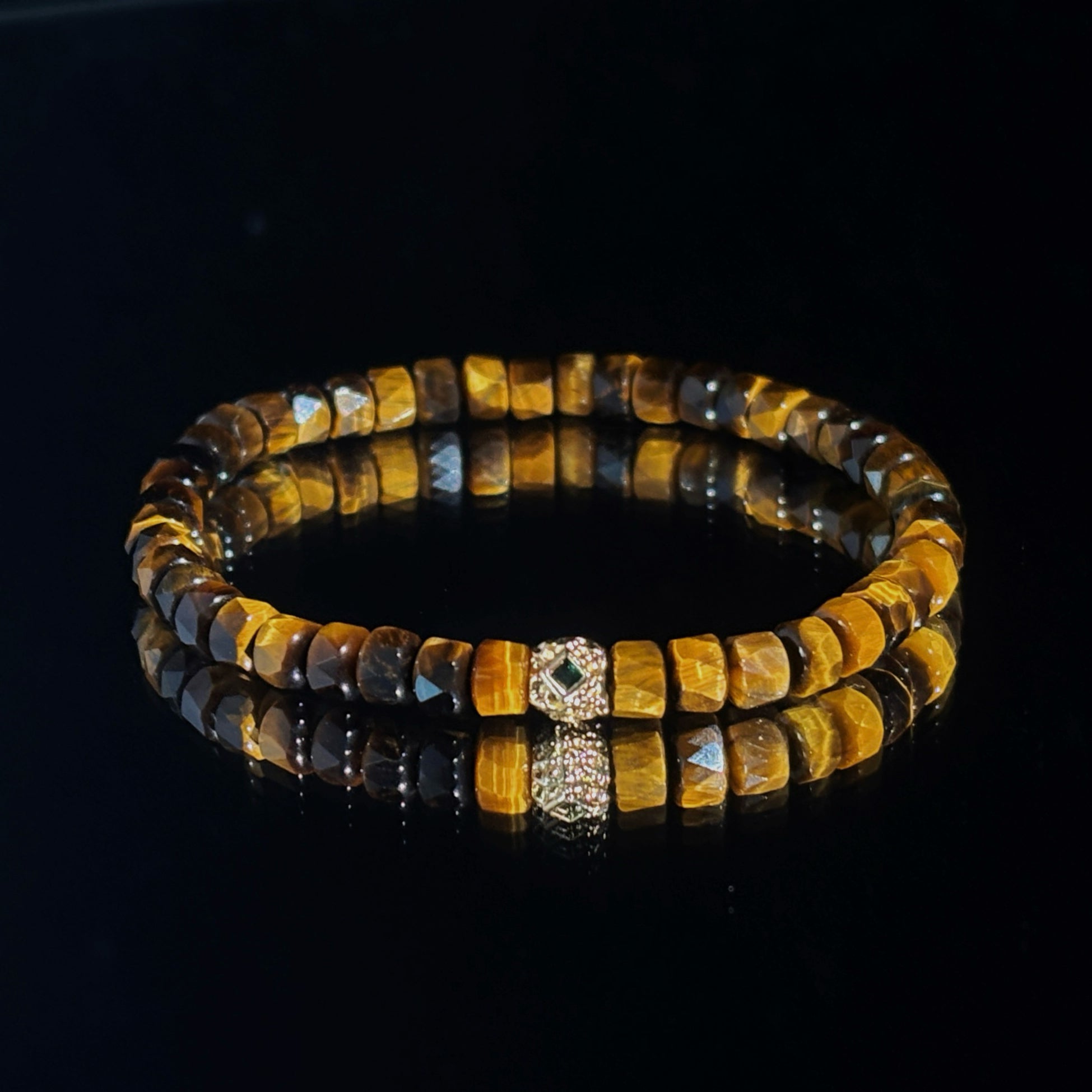 Tiger’s Crown Faceted Tiger’s Eye Courage Bracelet