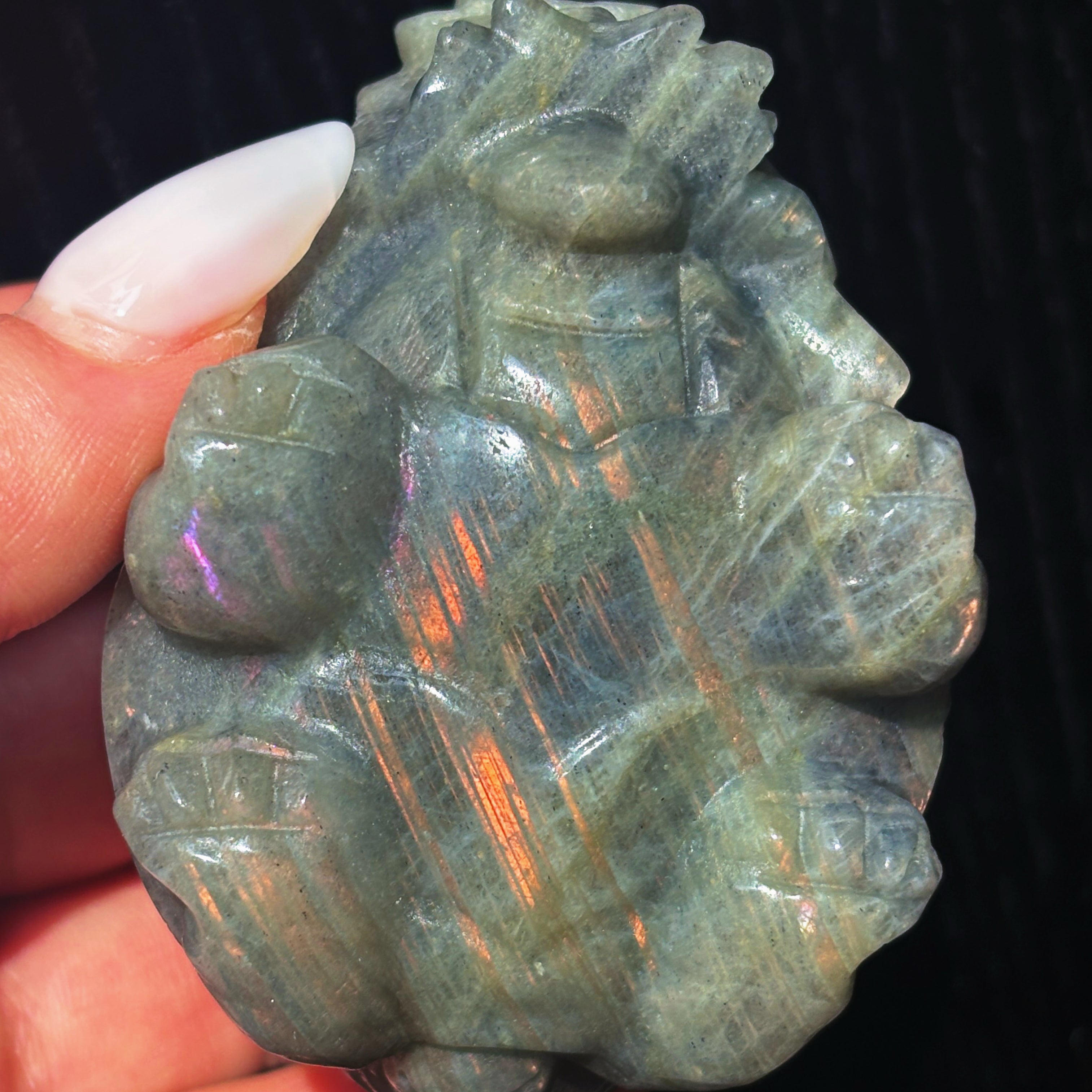 Feng Shui Guardians Labradorite Dragon Turtle Feng Shui Prosperity Statue
