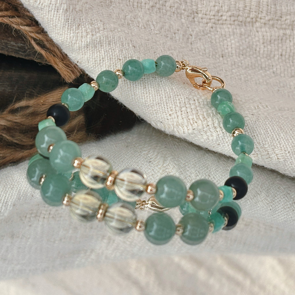 Oasis And Caravan Green Aventurine Citrine Abundance Bracelet