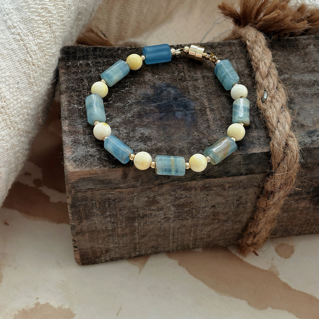Azure Dawn Blue calcite tranquility Calm Bracelet