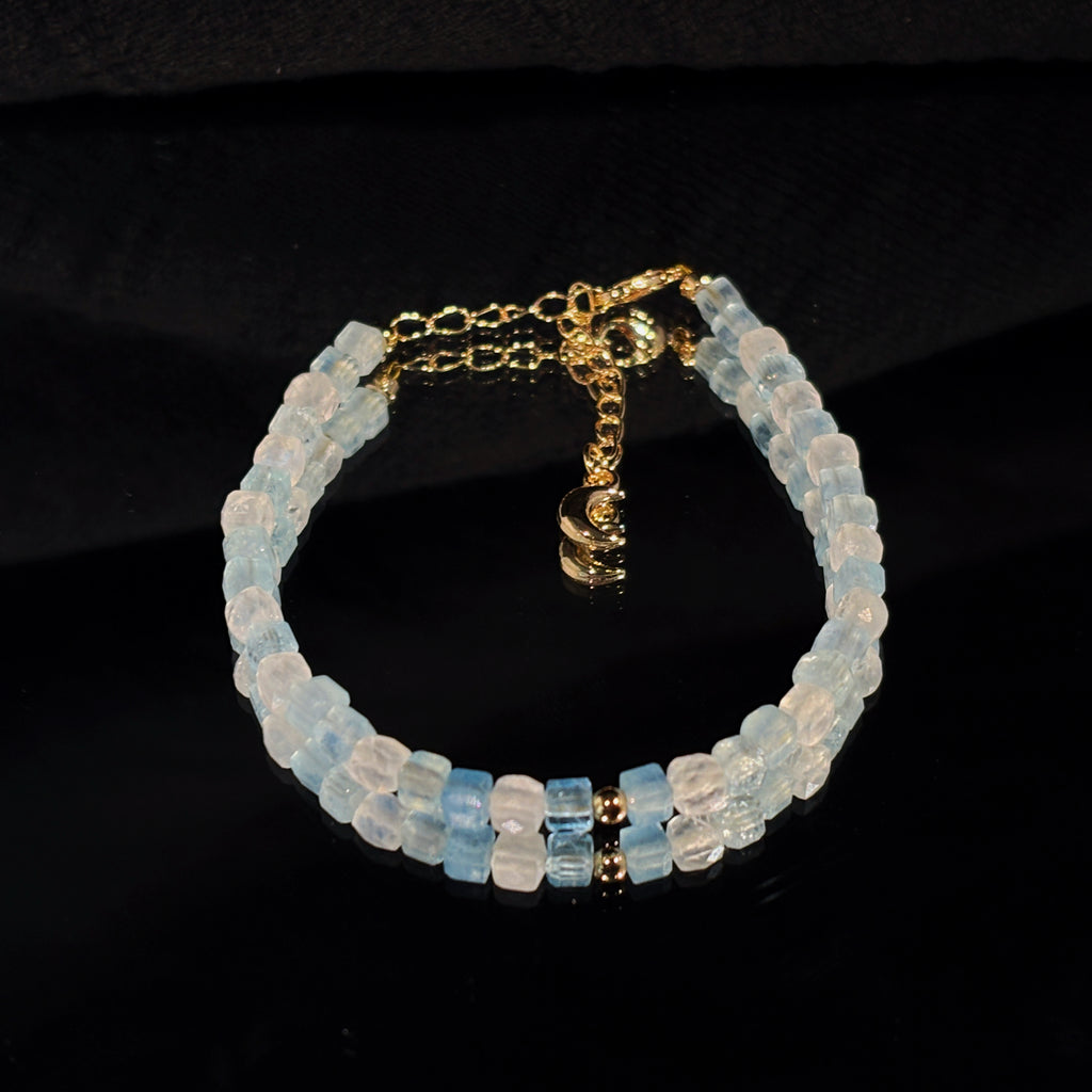 Moonlit Voice Blue Moonstone  Expression Bracelet