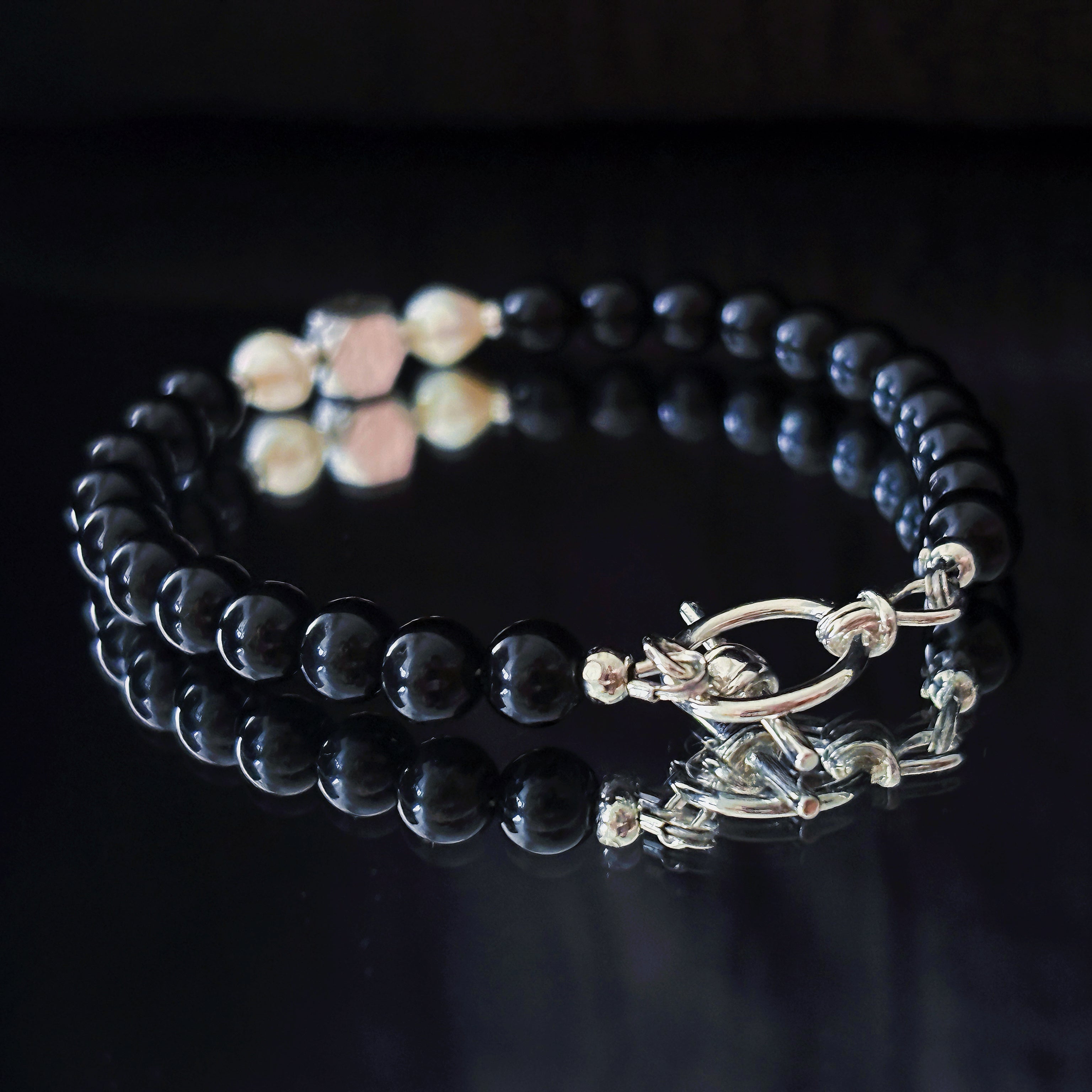 Cosmic Guardian Obsidian Pearl Inner light Bracelet