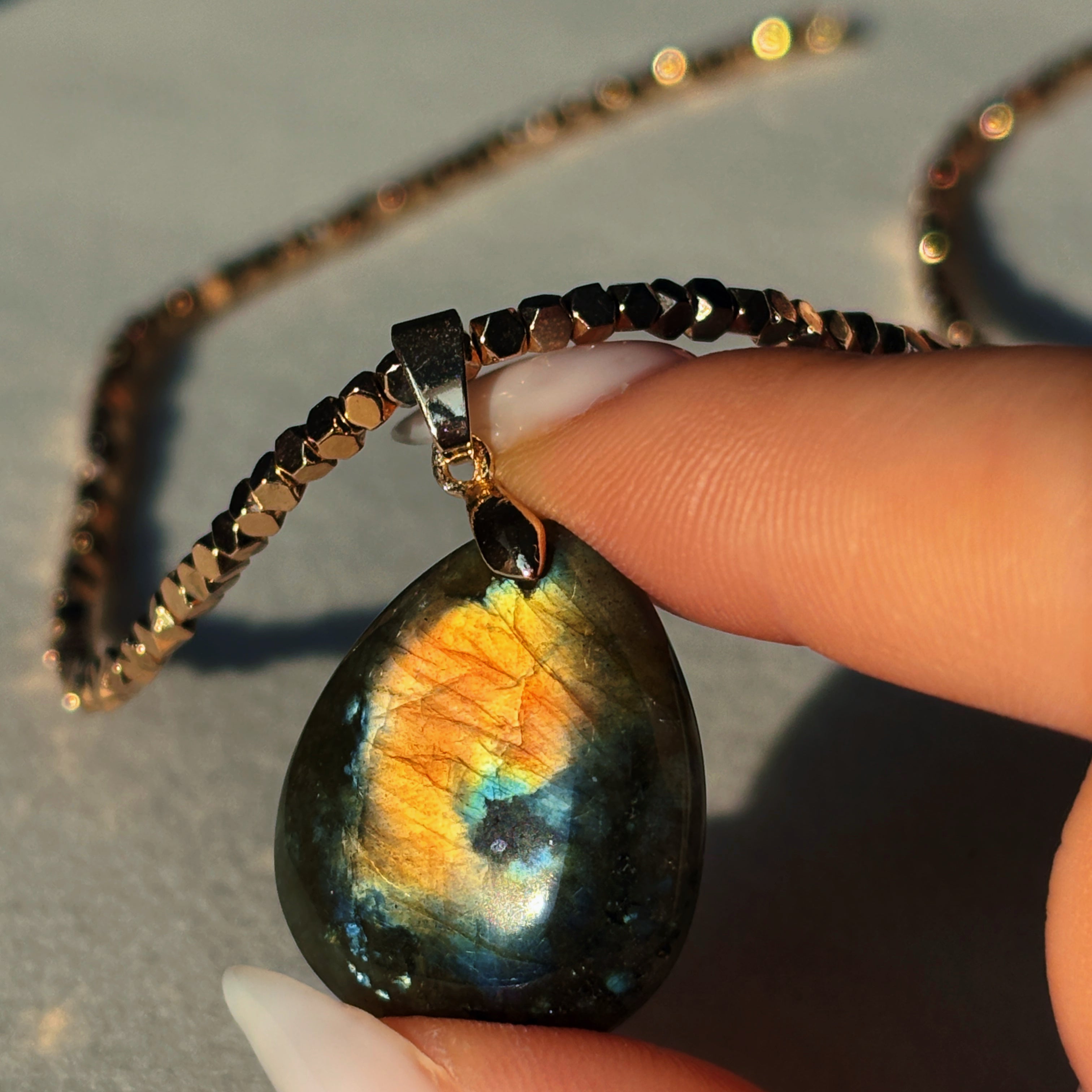Luminous Labradorite Pendant Necklace