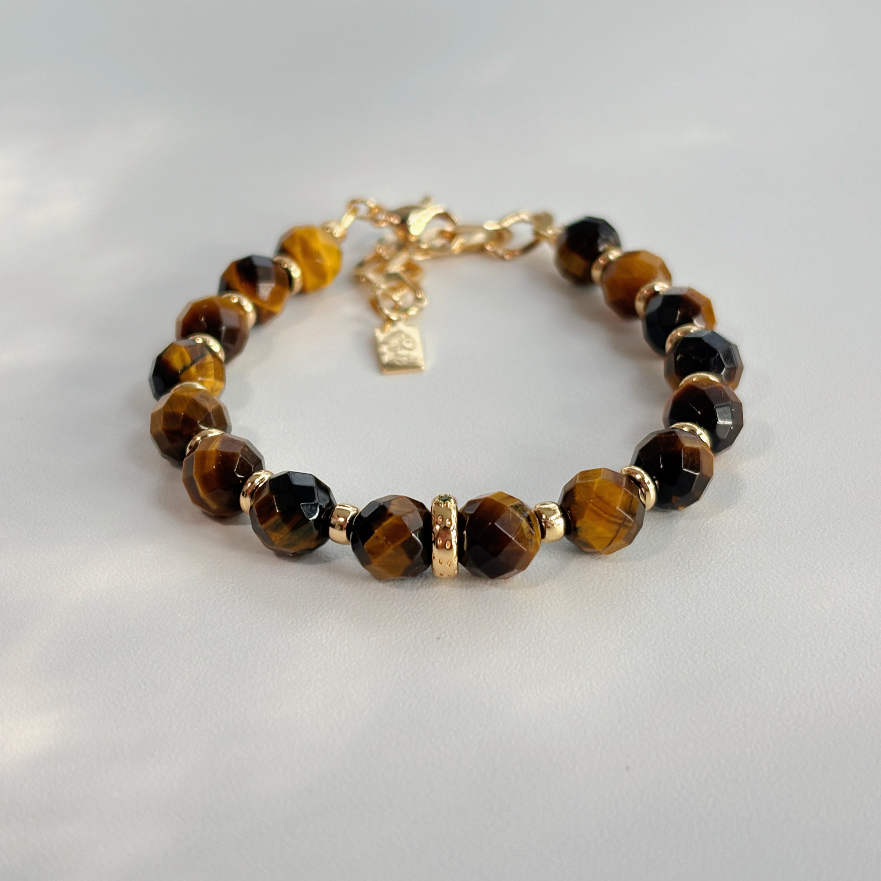 Fortune Bar Faceted Tiger’s Eye Prosperity Bracelet