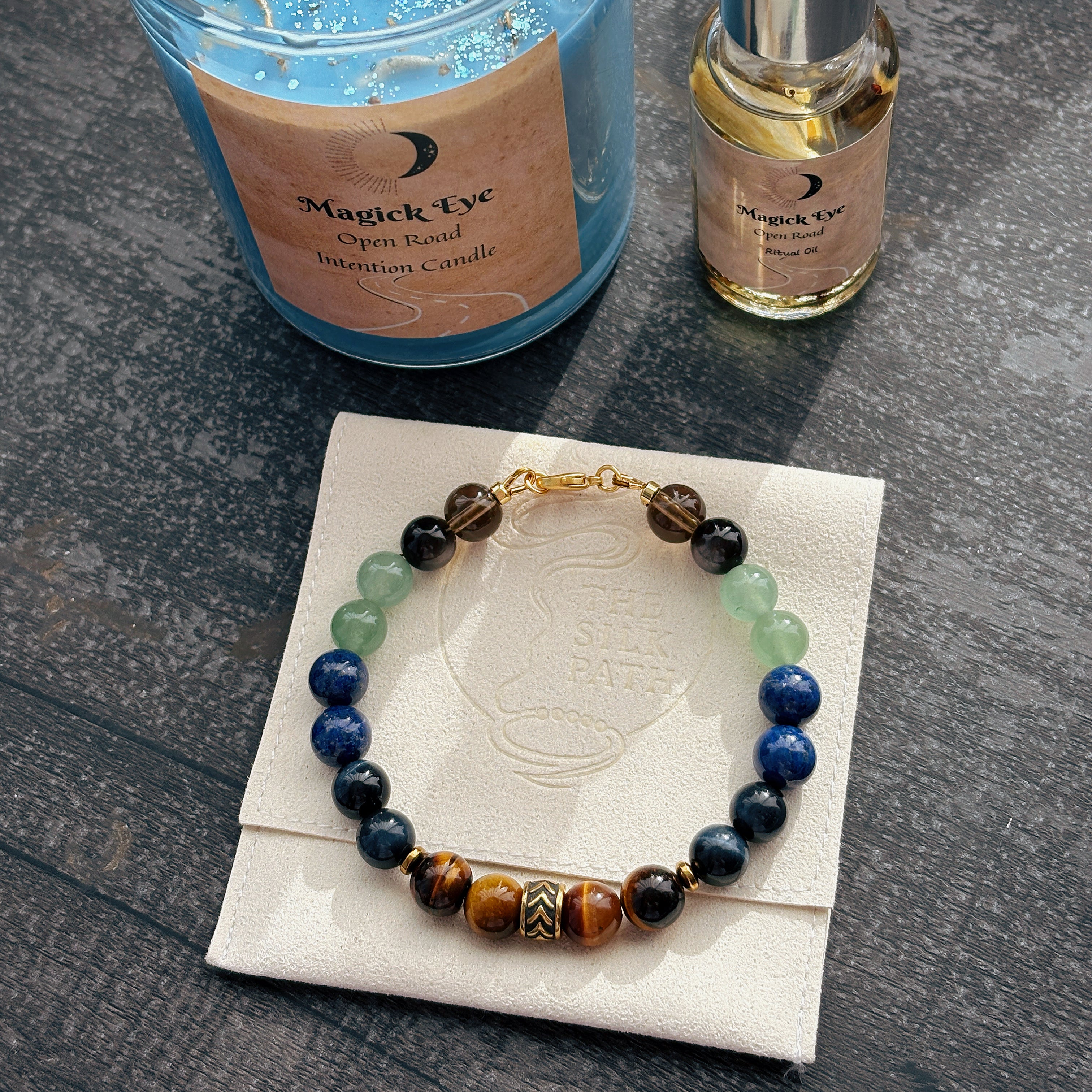 Open Road Tiger’s Eye Lapis Lazuli Aventurine Opportunity Bracelet