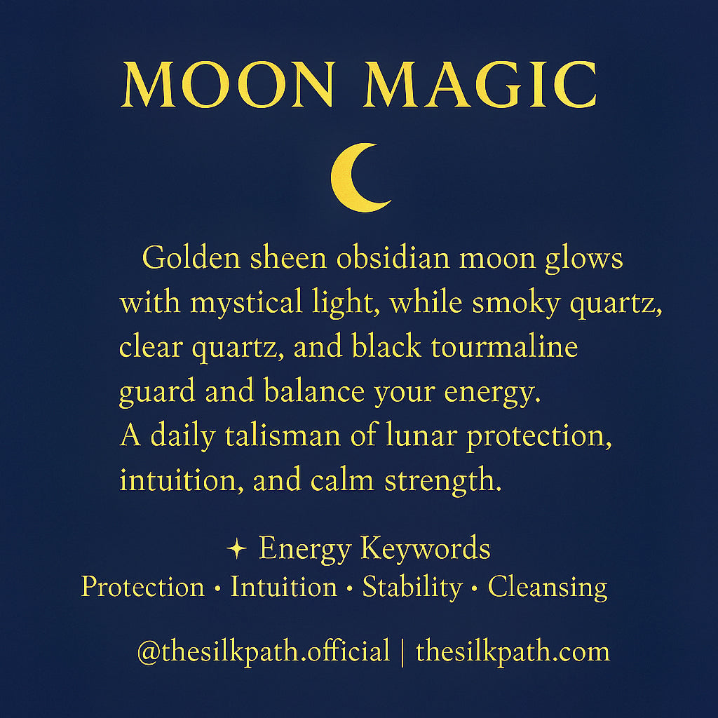 Magic Series Moon Magic Smoky Quartz Gold Obsidian Quiet Strength Bracelet