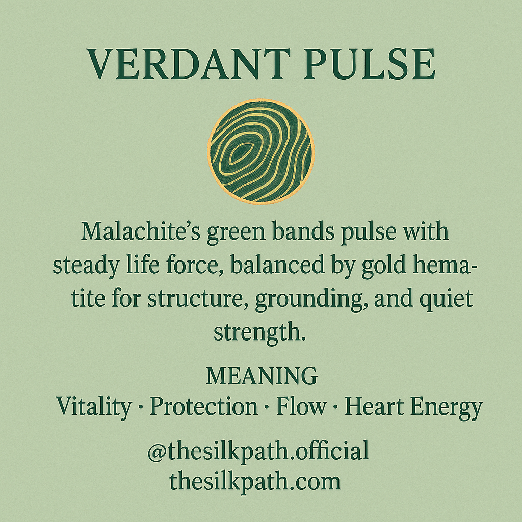 Sentinel Verdant Pulse Malachite Disc Bead Gold Hematite Vitality Bracelet