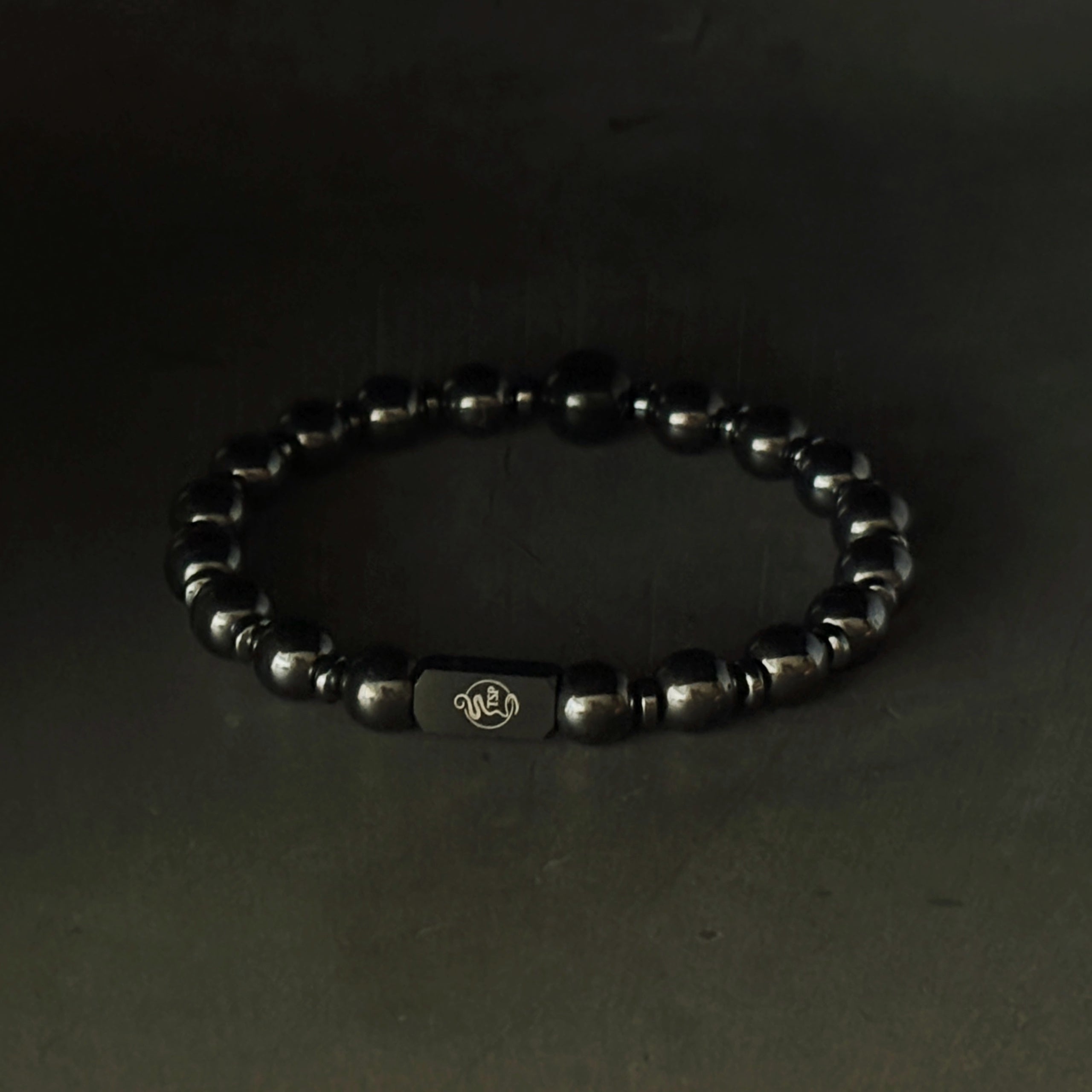 Eye of Obsidian Rainbow Obsidian Hematite Protection Bracelet