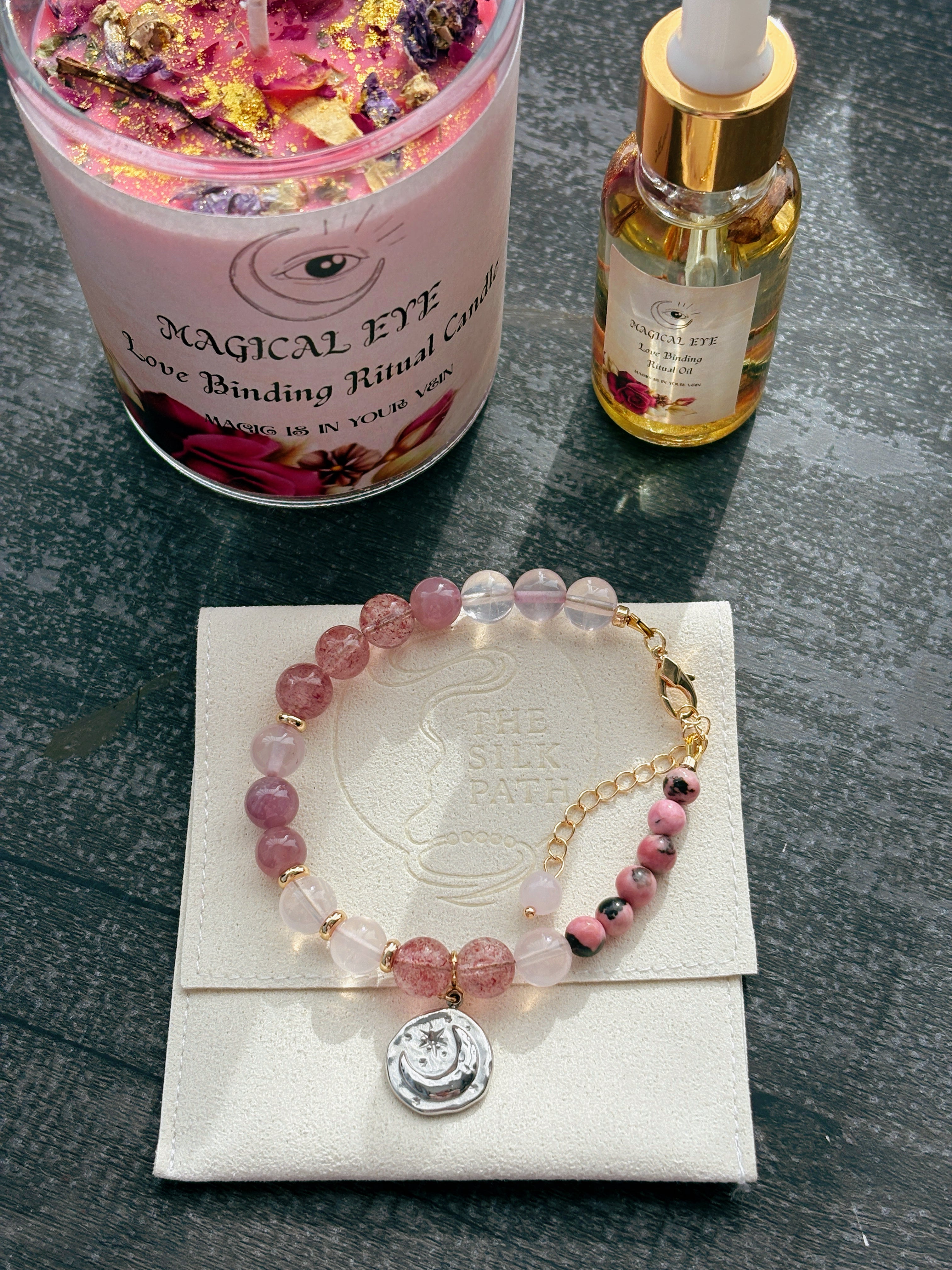 Return to Me Ritual Set Candle Botanical Oil & Crystal Bracelet