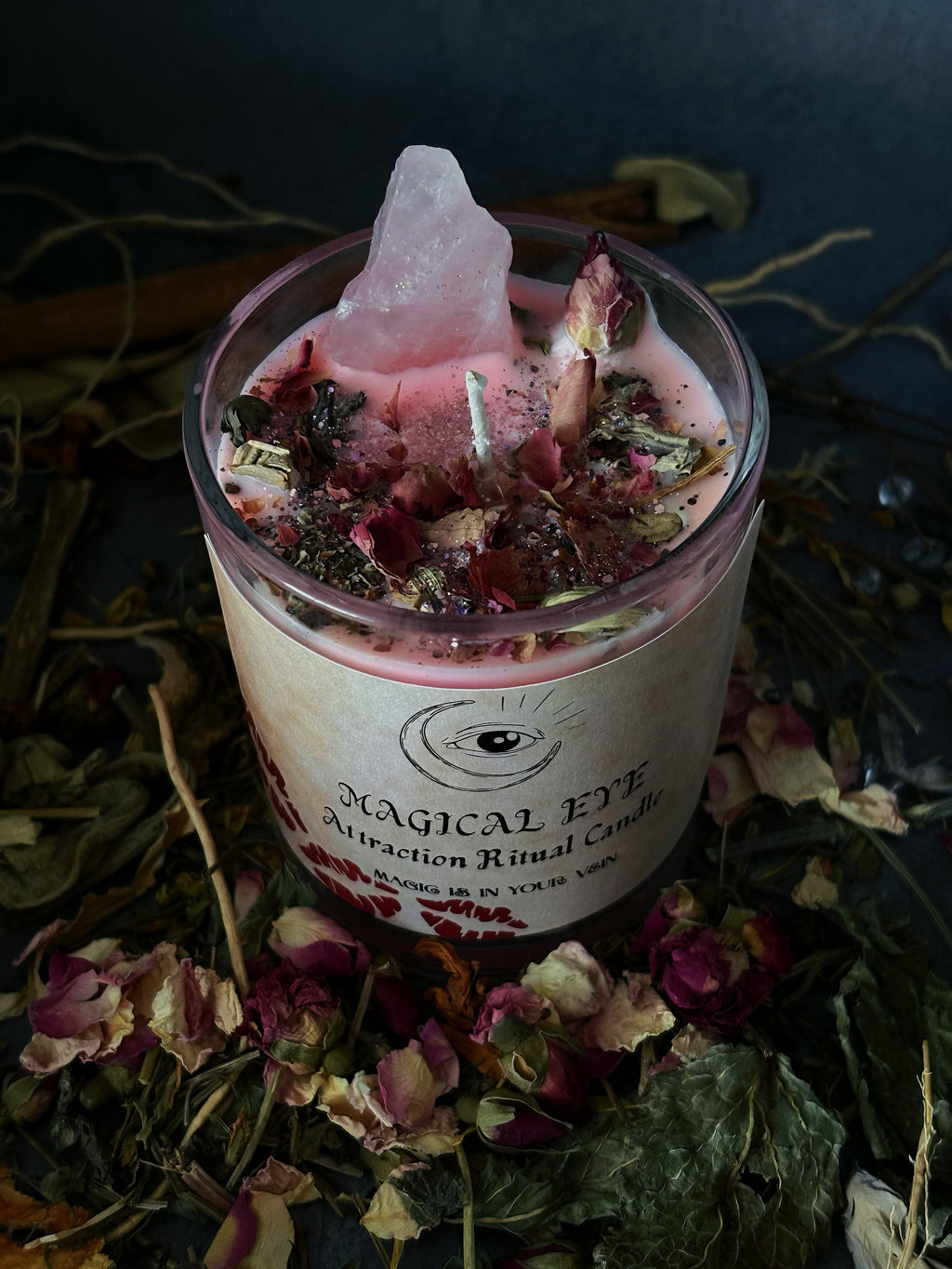 I Am the Most Beautiful (Attraction) Crystal Herbal Candle