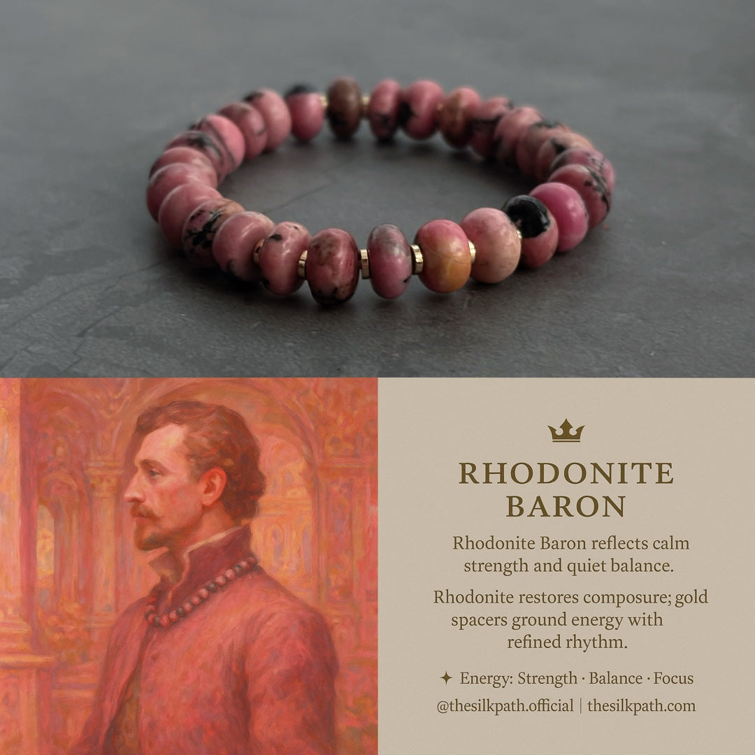 Rhodonite Baron Pakistan Rhodonite Grounding & Strength Bracelet