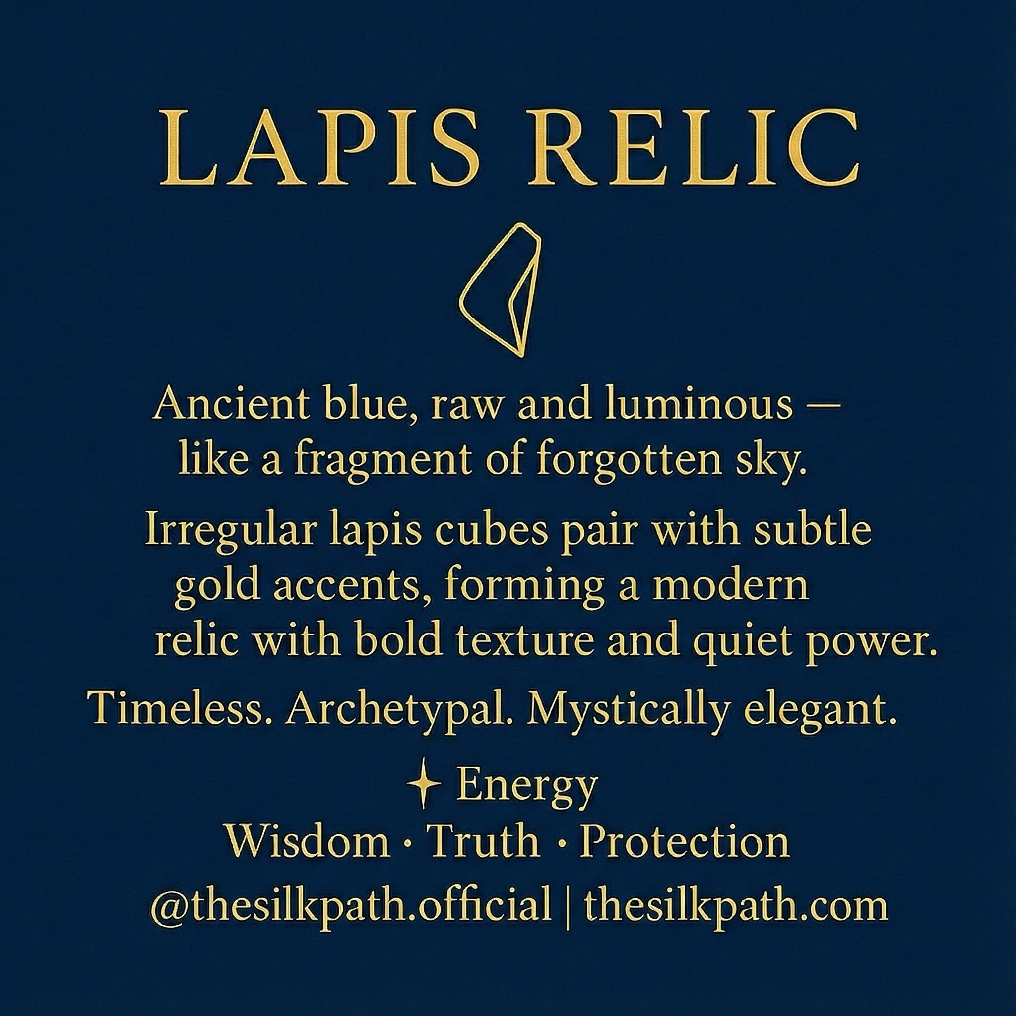 Lapis Relic Irregular Cube Lapis Lazuli Wisdom Bracelet