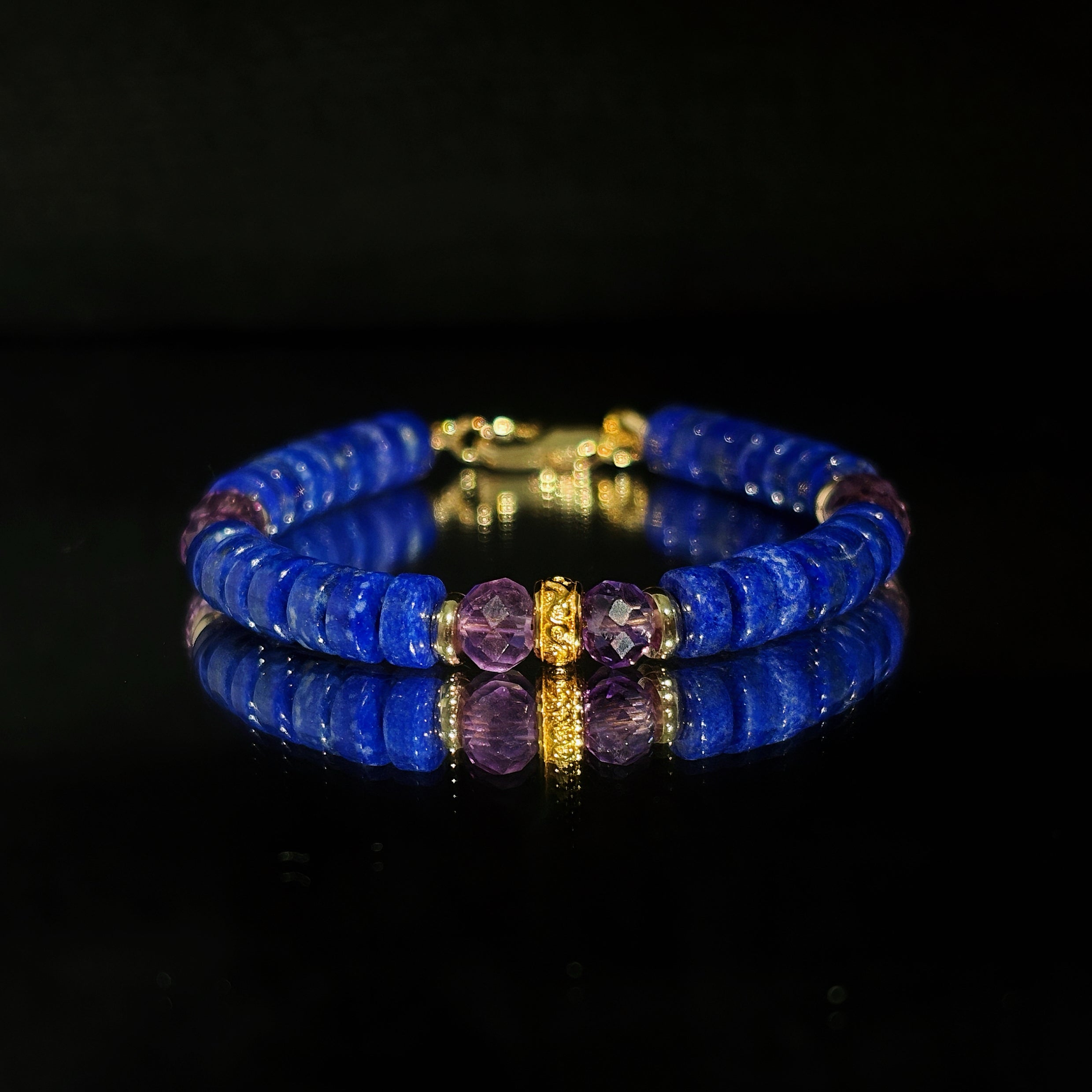 Byzantine Dusk Lapis Lazuli Amethyst Wisdom bracelet