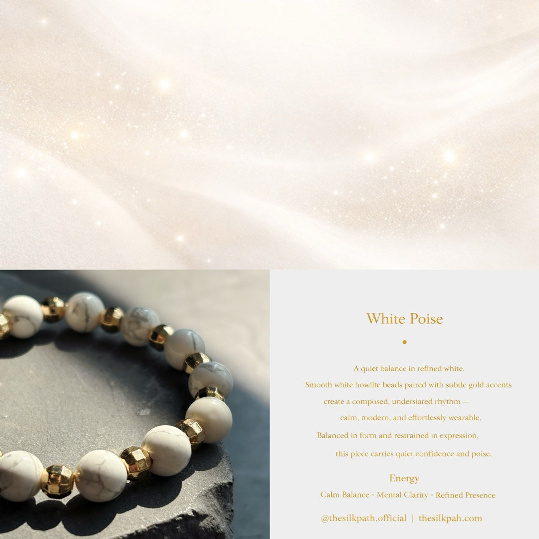 White Poise Howlite Clarity Bracelet