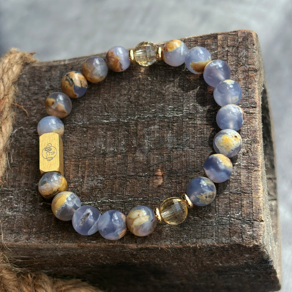 Silk Road Relic Forgotten Palmyra Chalcedony Citrine Bracelet