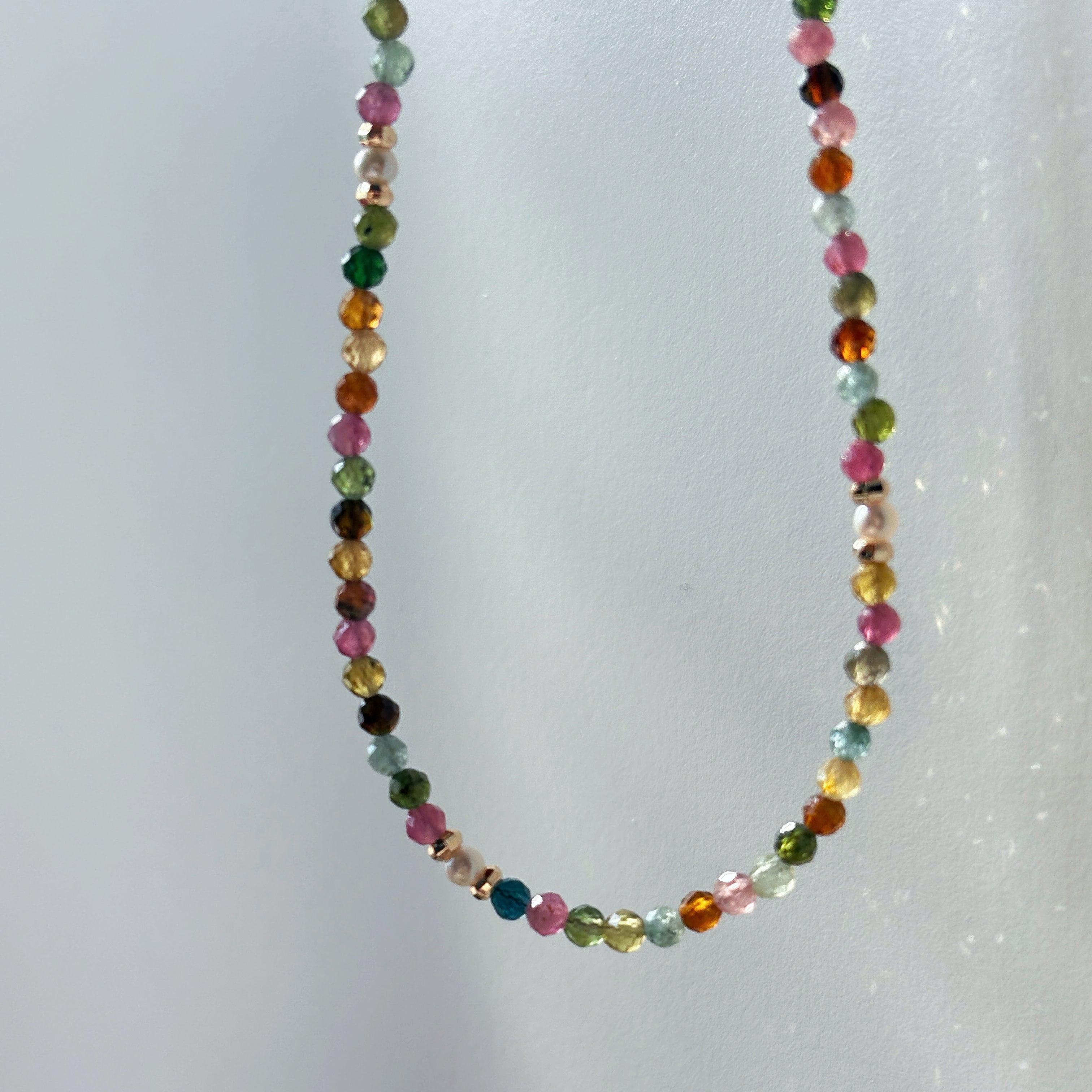 Silk Road Relic The Continuous Thread Tourmaline Pearl Necklace
