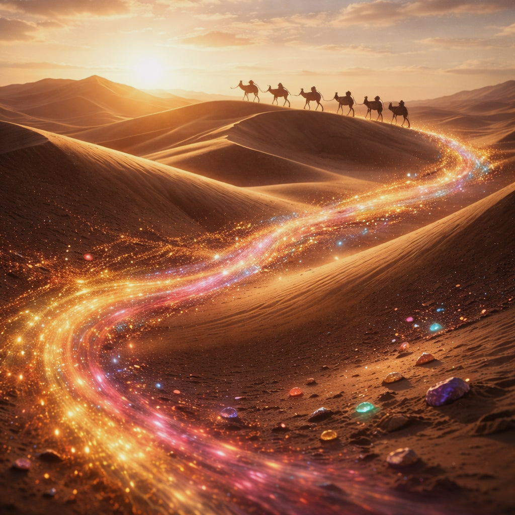 Silk Road Relic The Continuous Thread Tourmaline Pearl Necklace