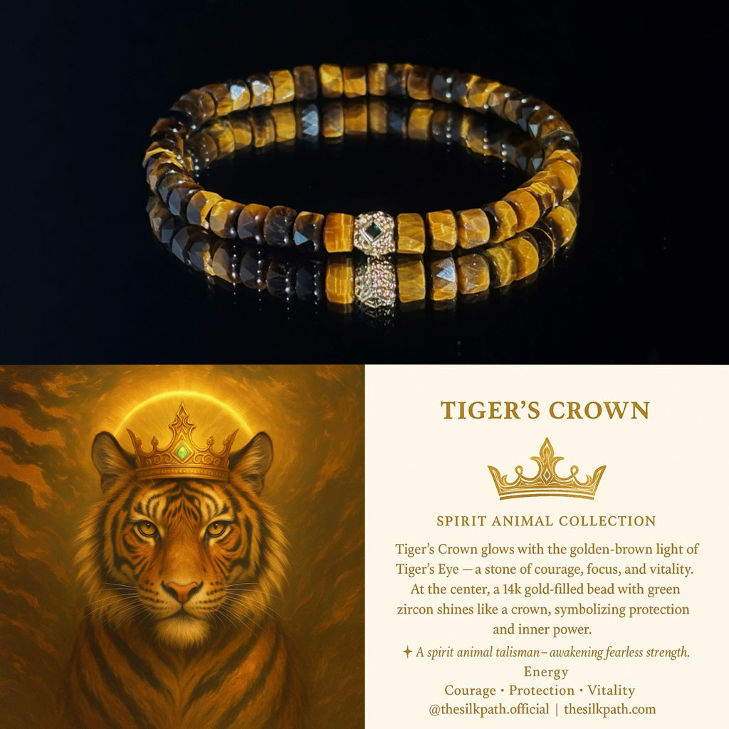 Tiger’s Crown Faceted Tiger’s Eye Courage Bracelet