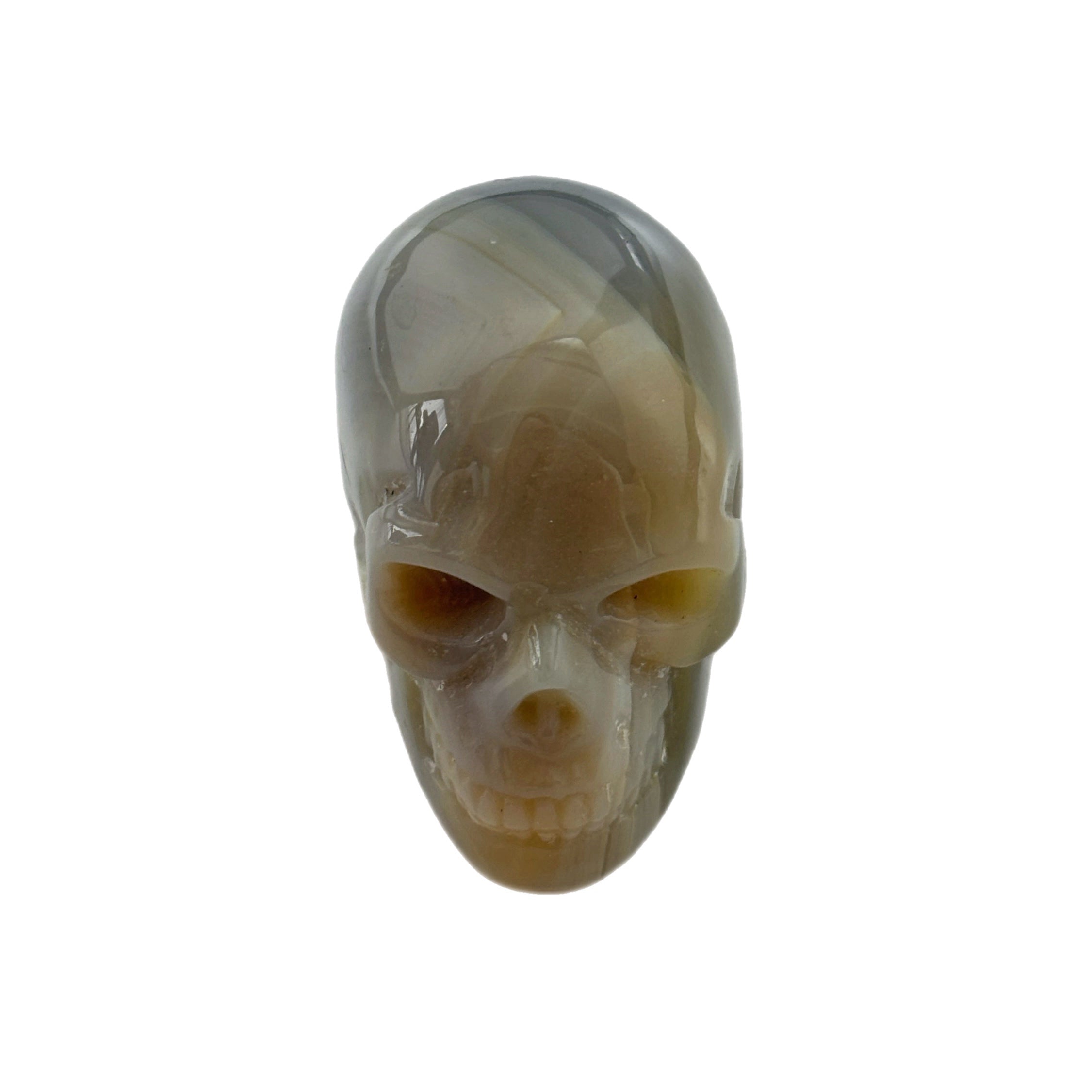 Heart of Still Light White Agate Crystal Skull Calm Energy Healing Meditation Balance