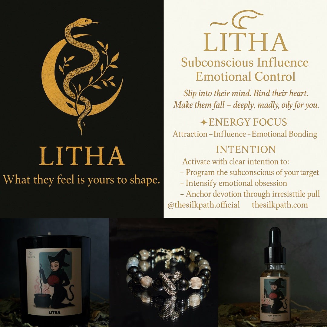 Litha Serpent Silver Obsidian Self-Mastery Bracelet