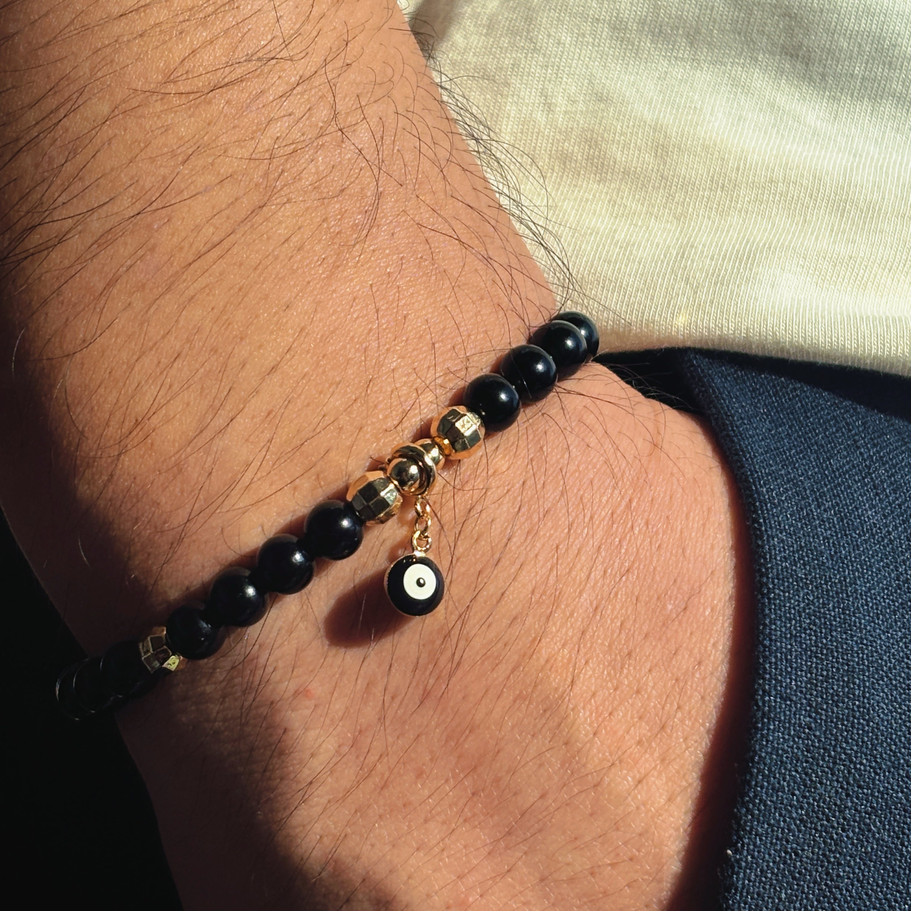 Black Eye Guard Obsidian Evil Eye Bracelet