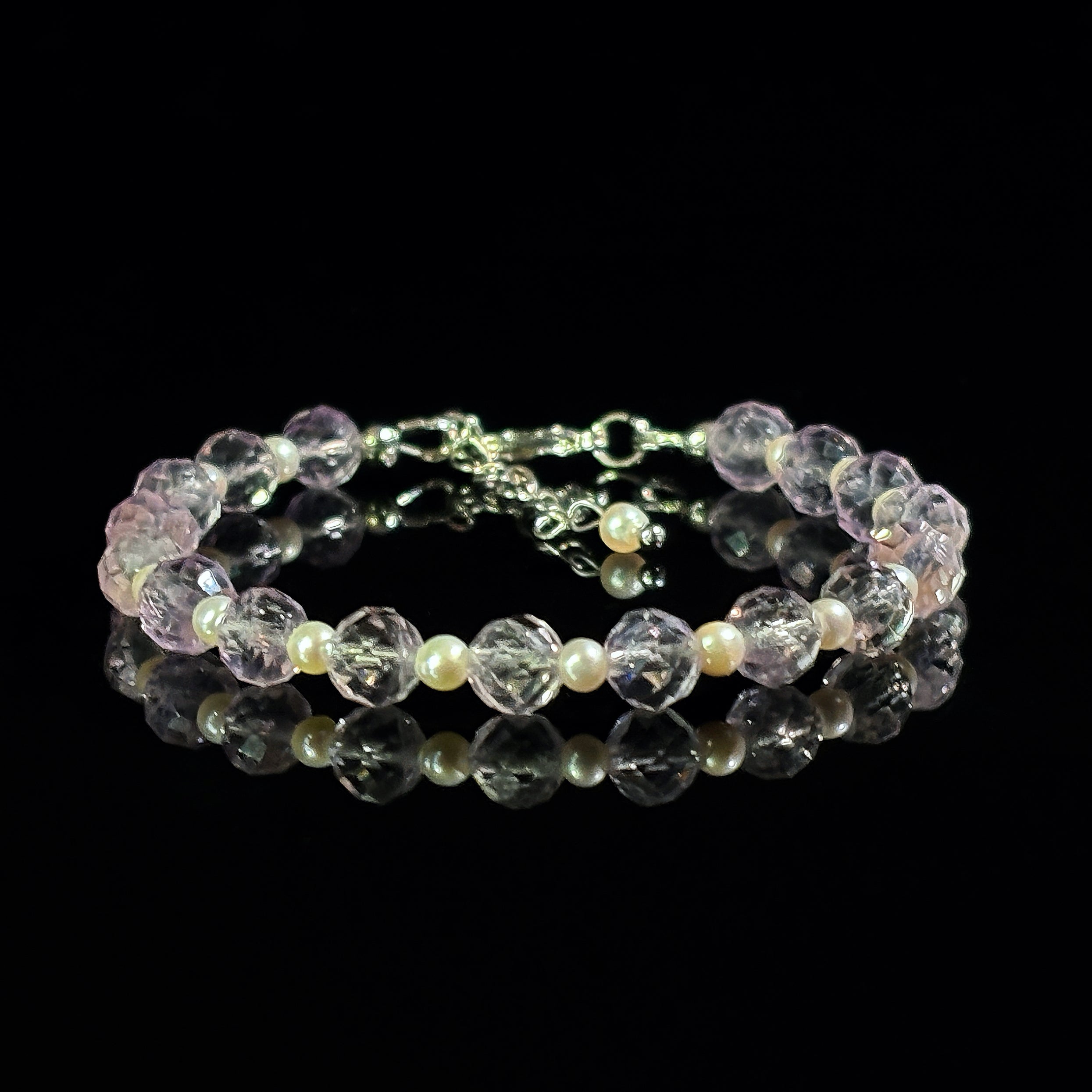 Luminous Faceted Lavender Amethyst Feminine Grace Bracelet