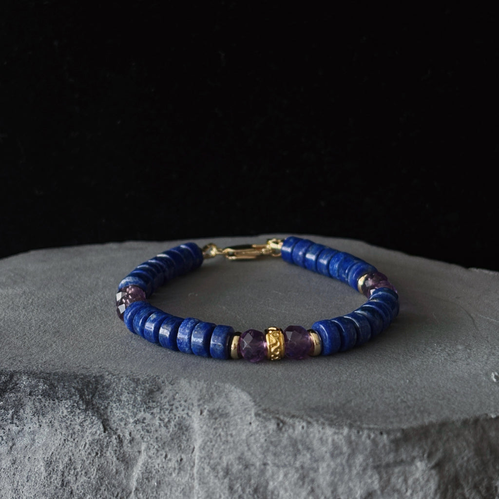Byzantine Dusk Lapis Lazuli Amethyst Wisdom bracelet