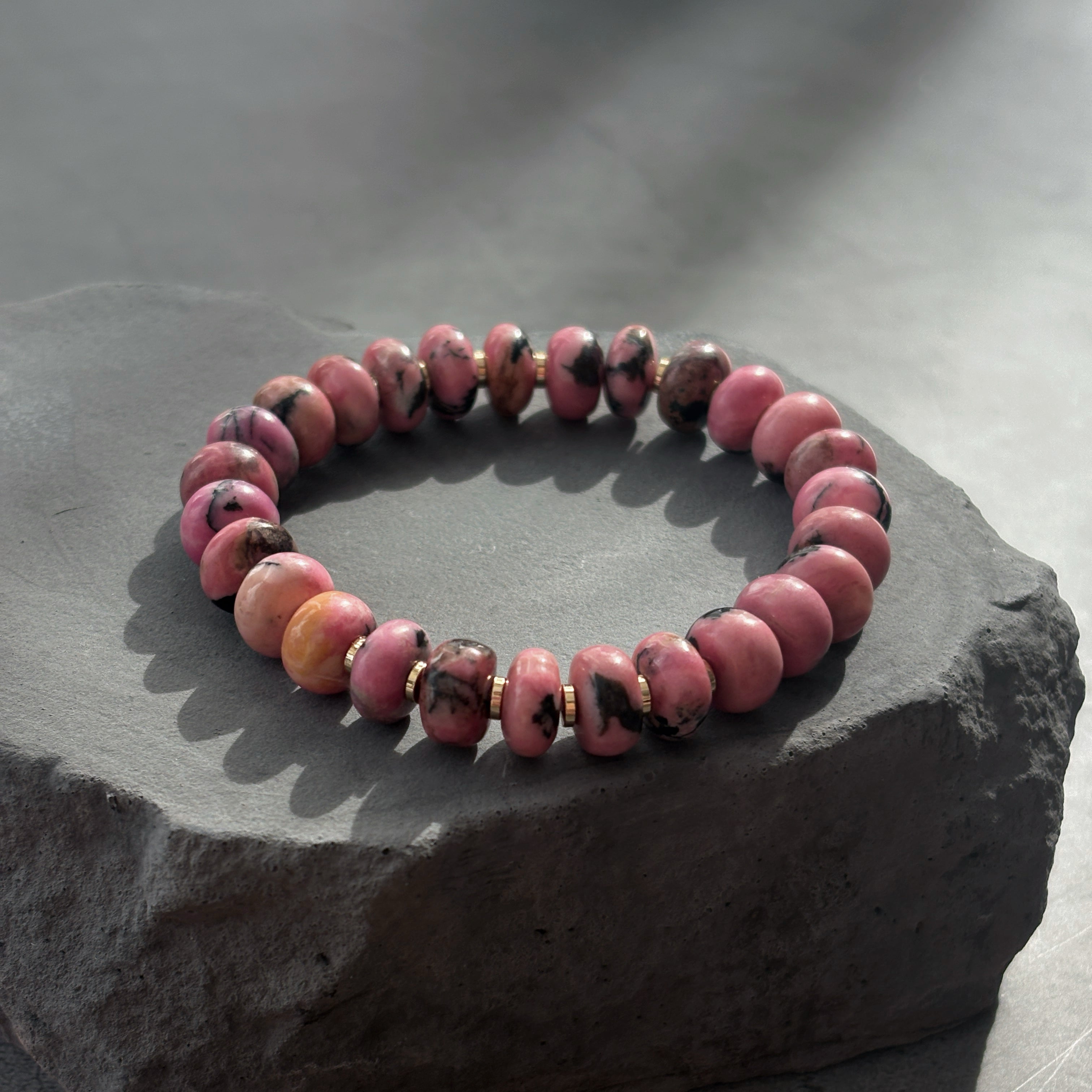 Rhodonite Baron Pakistan Rhodonite Grounding & Strength Bracelet