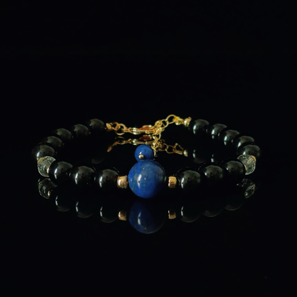 Silk Road Relic Samarkand Night Golden Obsidian Bracelet