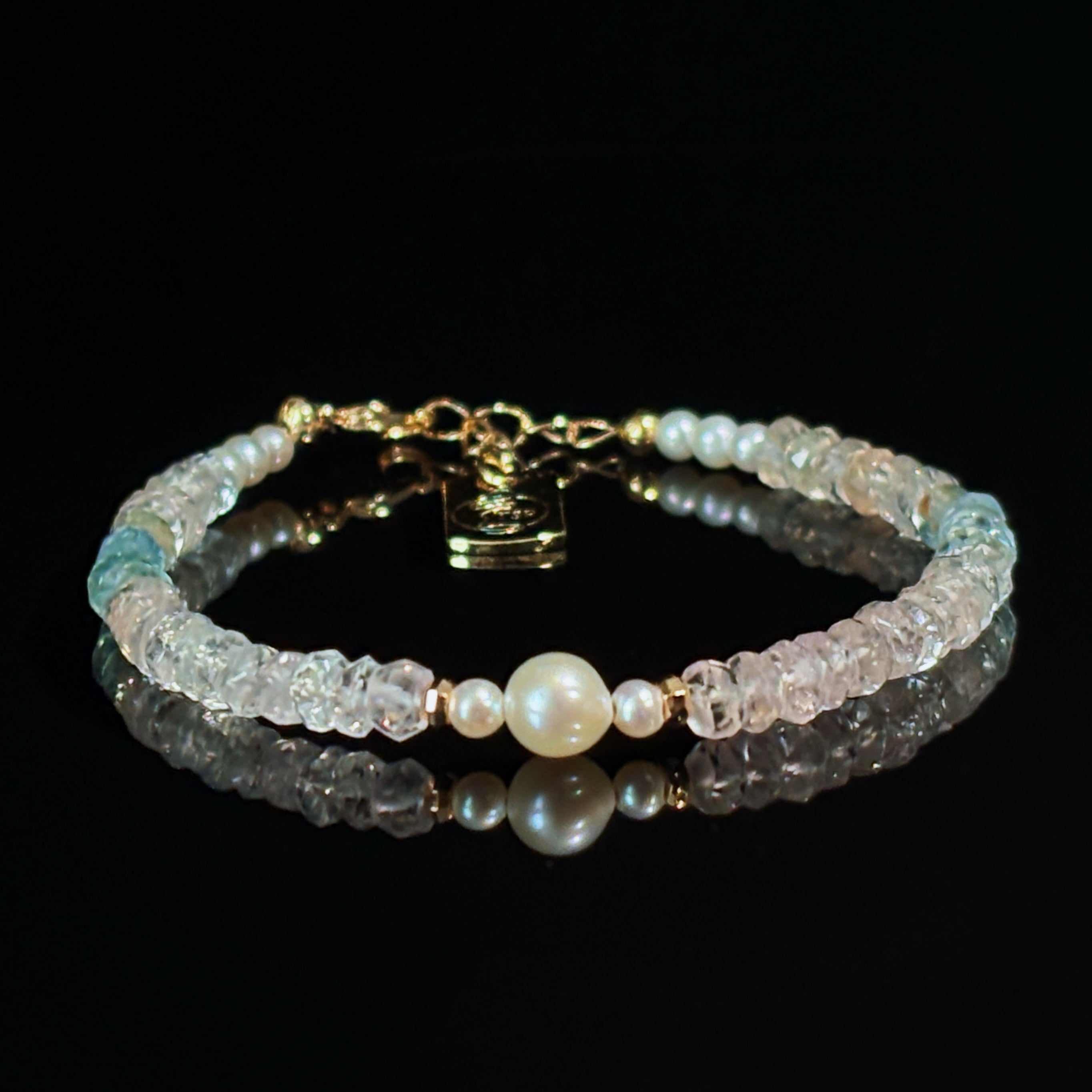 Luminous Bound by Light Eternal Vow Morganite Couple Bracelets