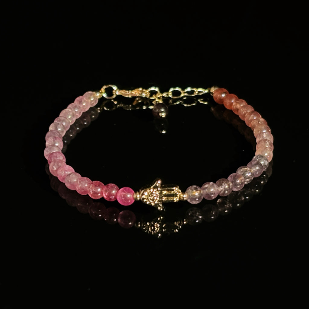 Sentinel Aurora Guard Pink Spinel Spiritual Insight Bracelet