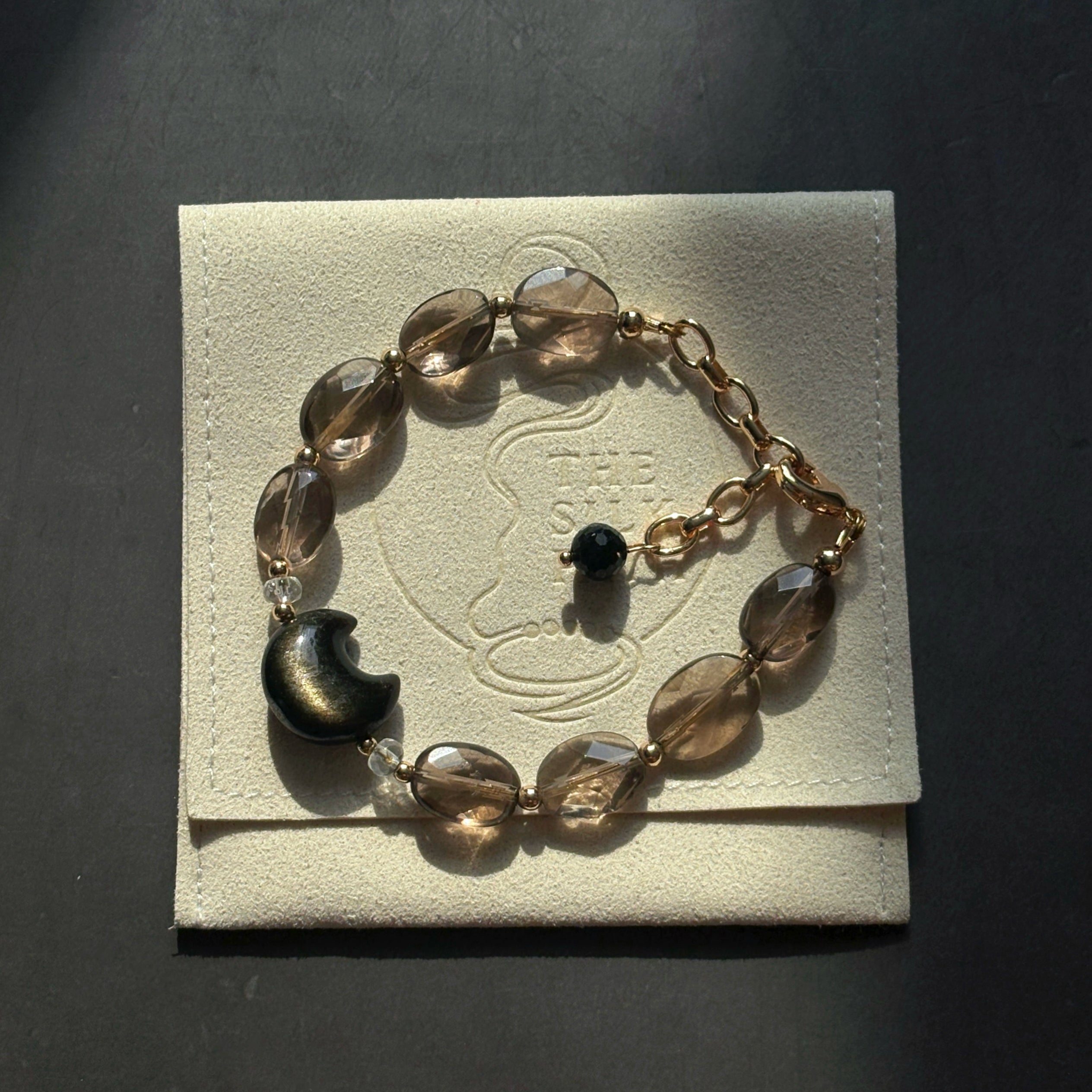 Magic Series Moon Magic Smoky Quartz Gold Obsidian Quiet Strength Bracelet