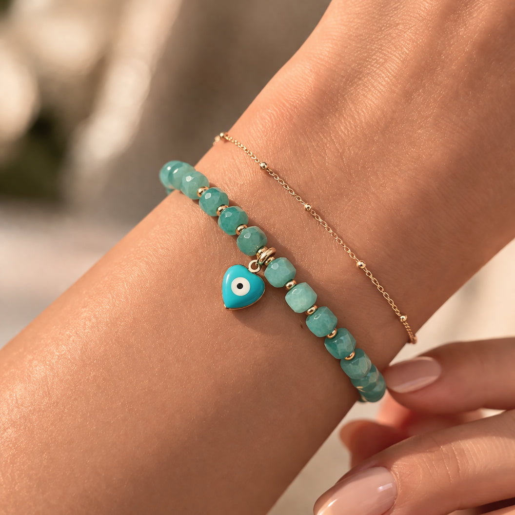 Magic Series Azure Guardian Amazonite Evil Eye Charm Bracelet