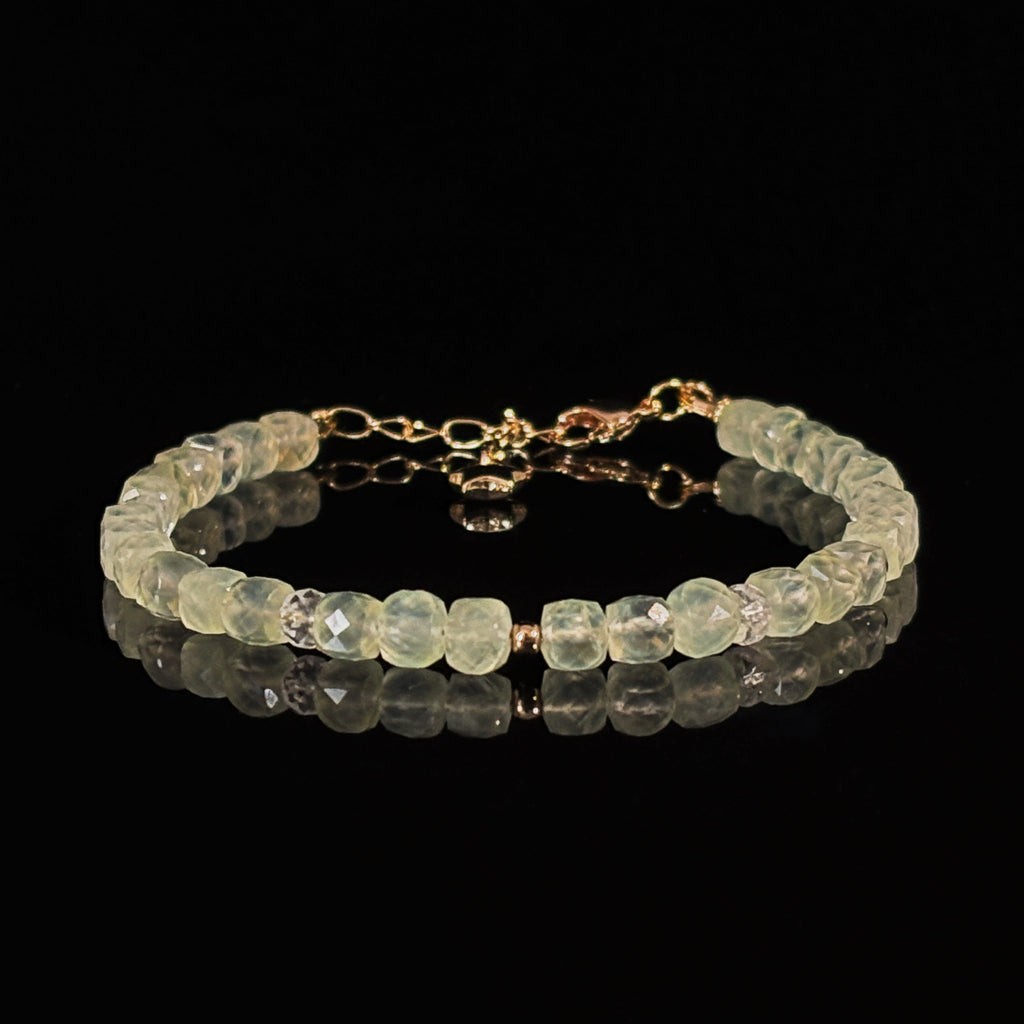 Healing Series Light of the Heart Chakra Prehnite Bracelet