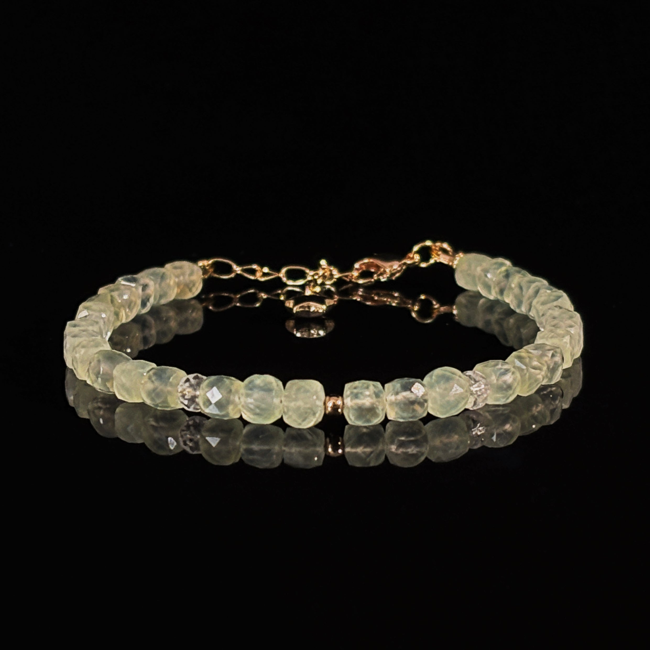 Healing Series Light of the Heart Chakra Prehnite Bracelet