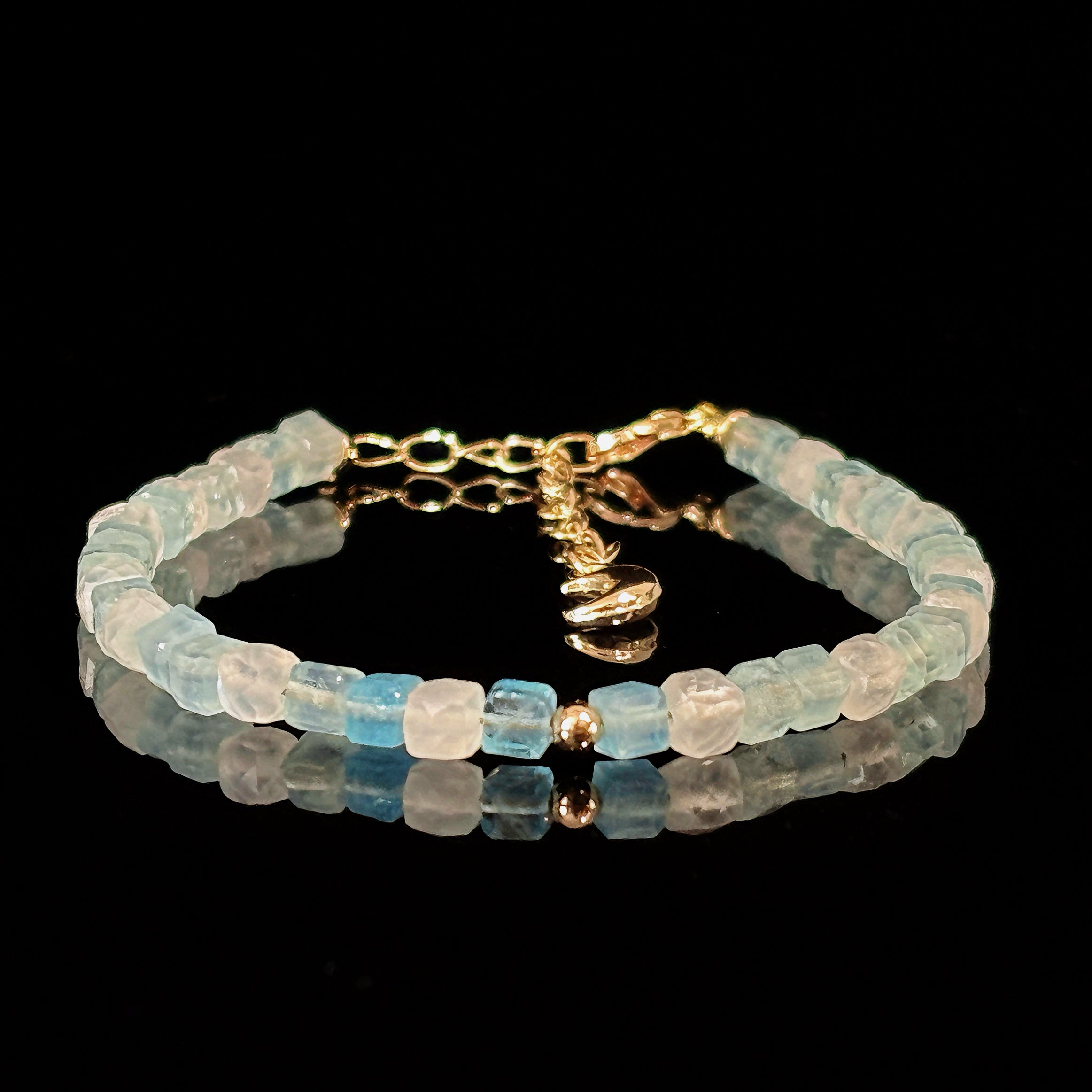 Healing Series Moonlit Voice Blue Moonstone Expression Bracelet