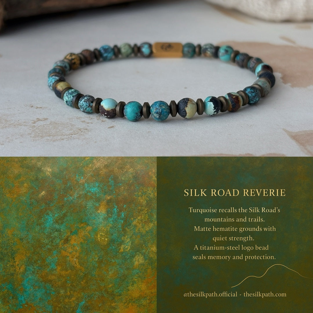 Echoes Of The Silk Road Turquoise Crystal Bracelet