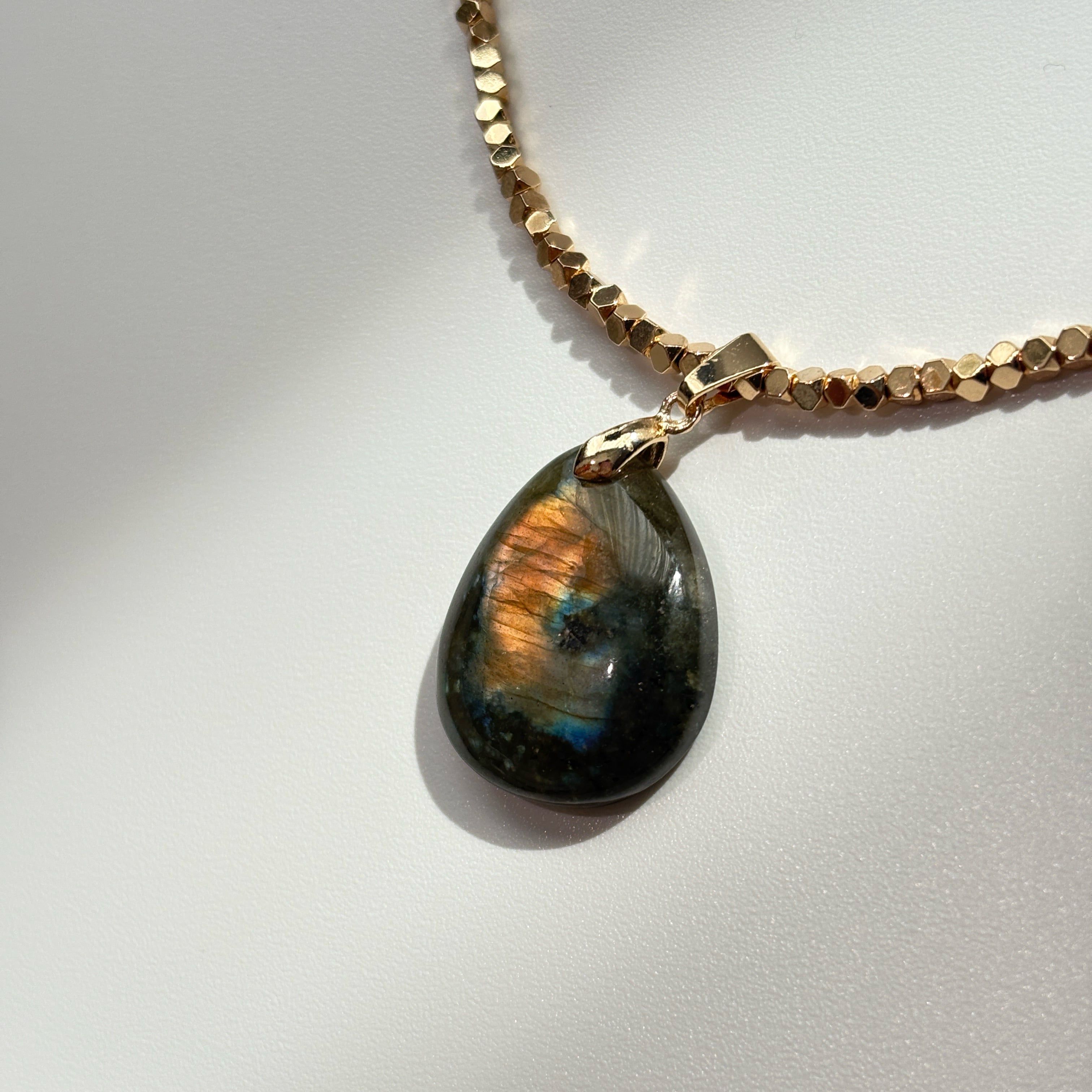 Moonlit Core Labradorite Pendant Necklace