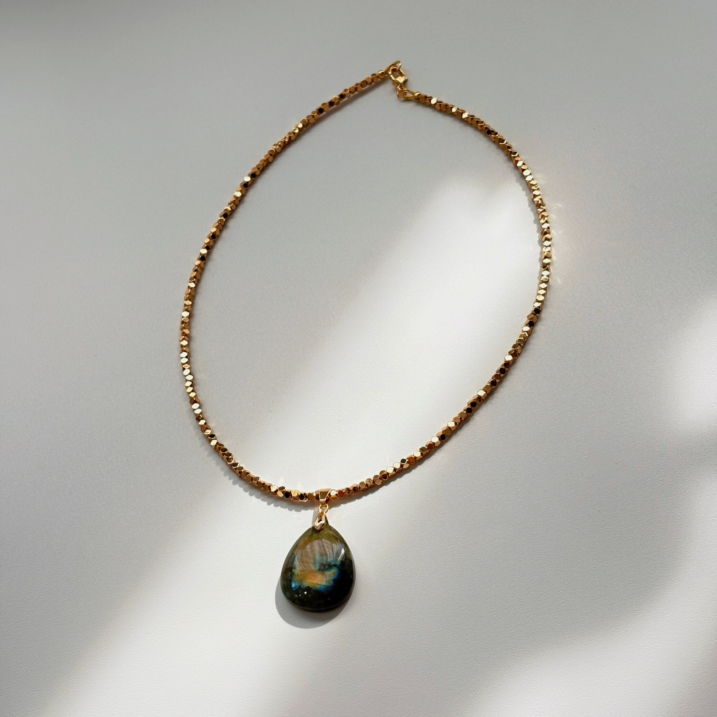 Moonlit Core Labradorite Pendant Necklace