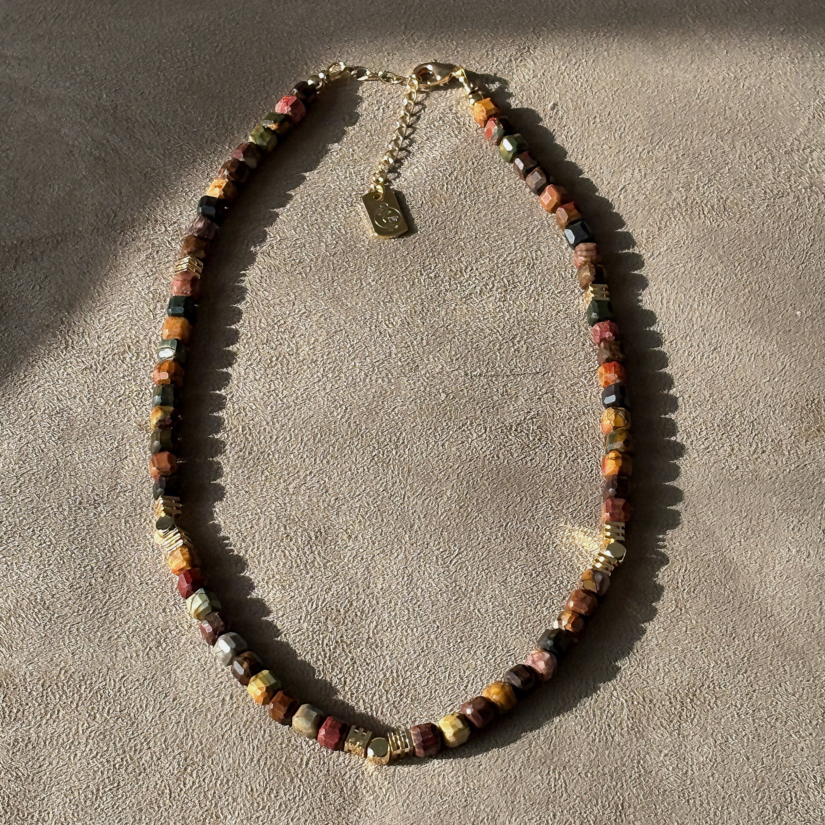 Silk Road Relic Whispering Earth Picasso Jasper Grounding Necklace