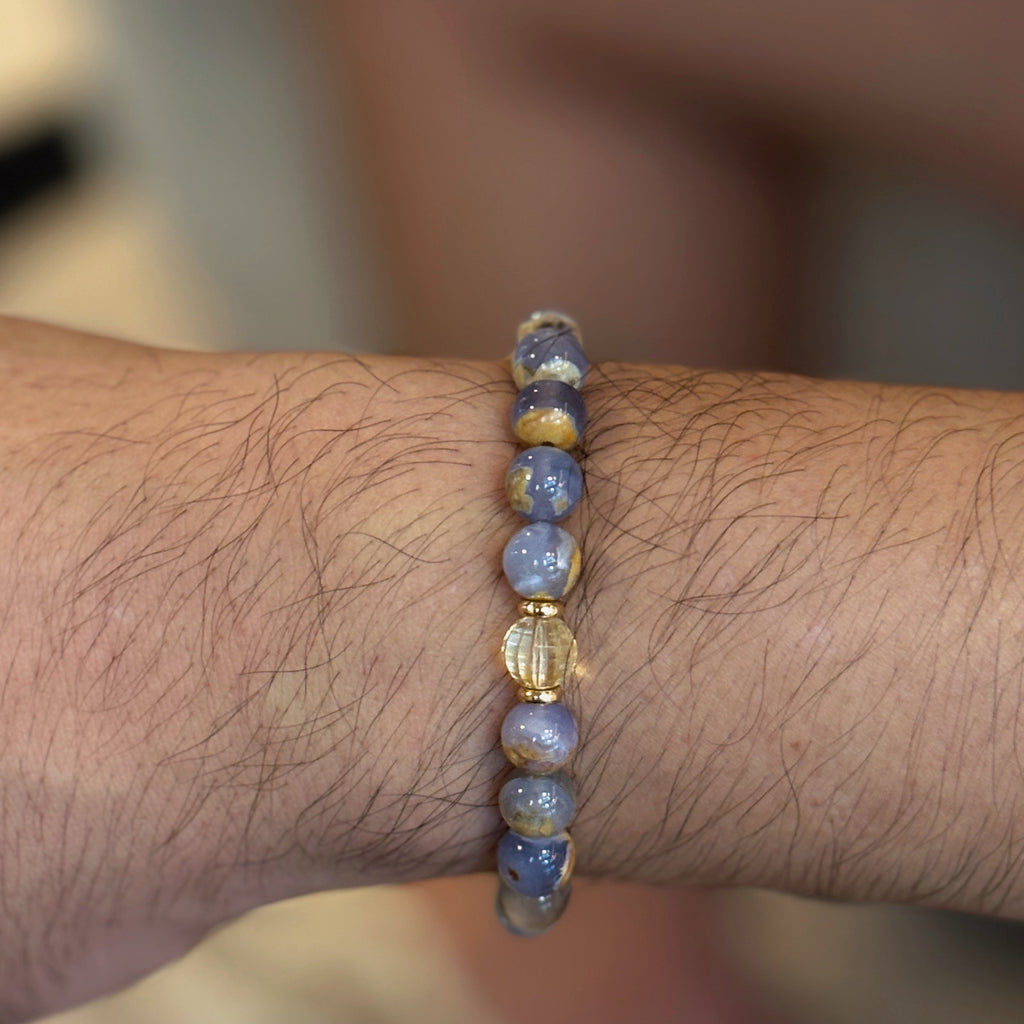 Silk Road Relic Forgotten Palmyra Chalcedony Citrine Bracelet