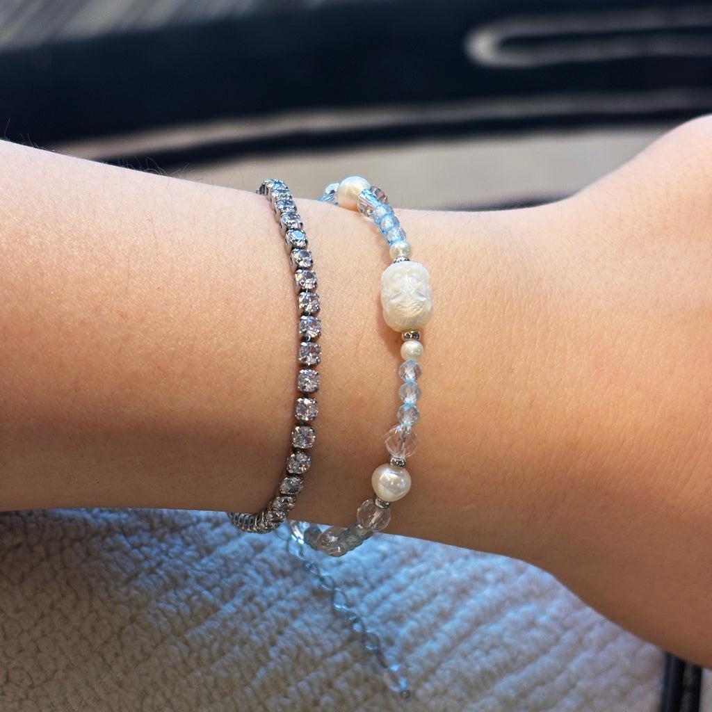 Healing Series Oceans Whisper Blue Topaz Self Love Divine Femininity Bracelet
