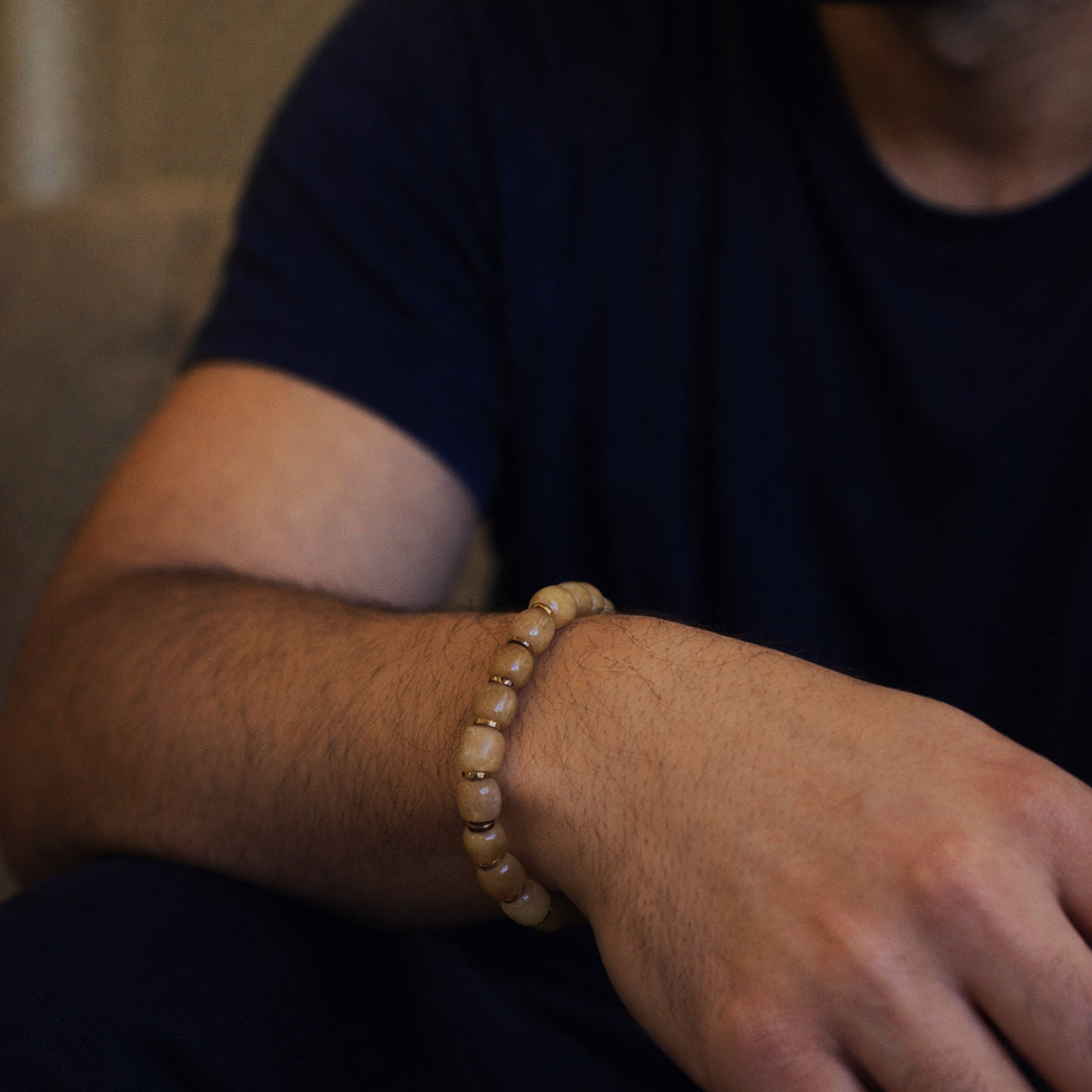 Mystic Himalayan Spring Rebirth Honey Brown Jade Grounding Bracelet