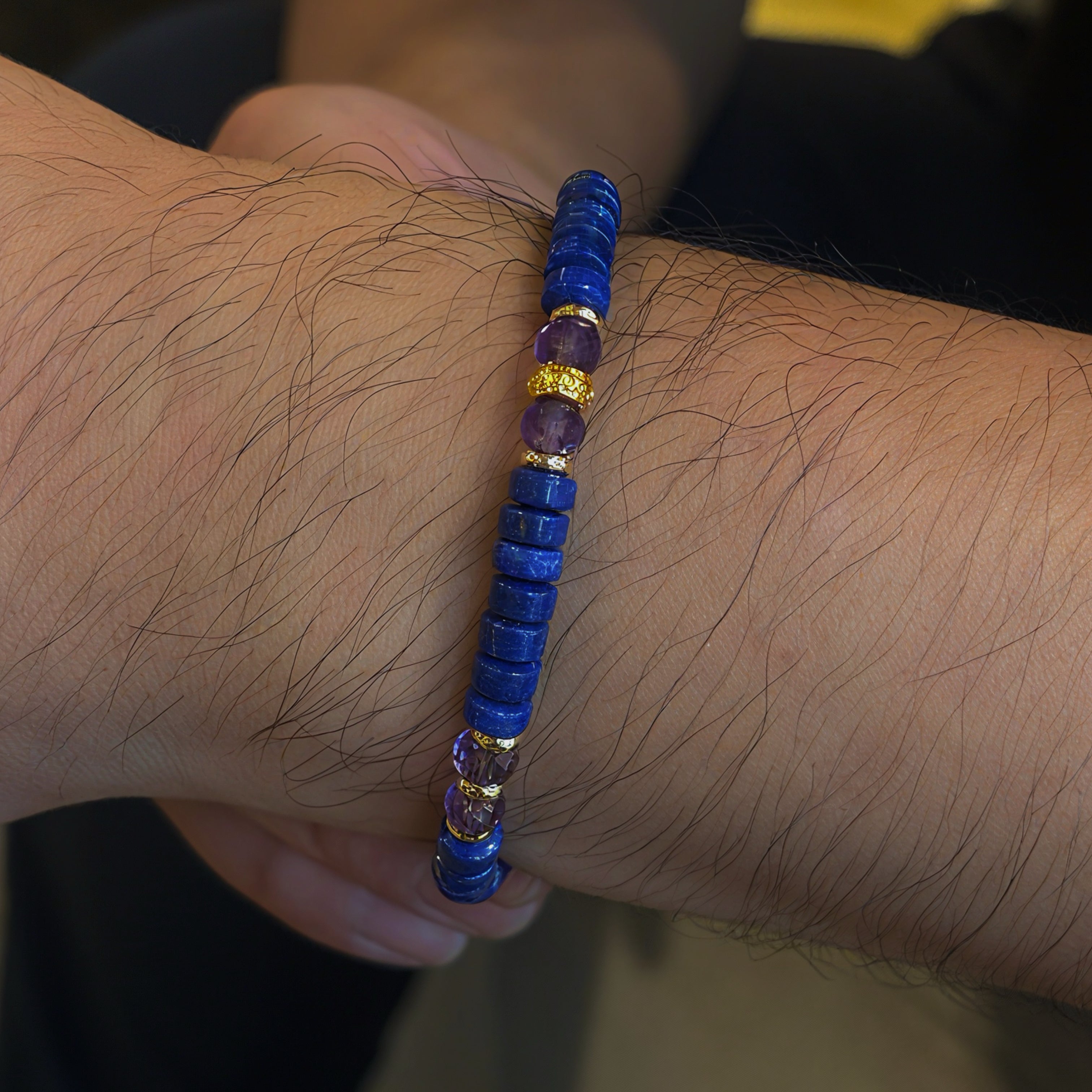 Silk Road Relic Byzantine Dusk Lapis Lazuli Amethyst Wisdom Bracelet