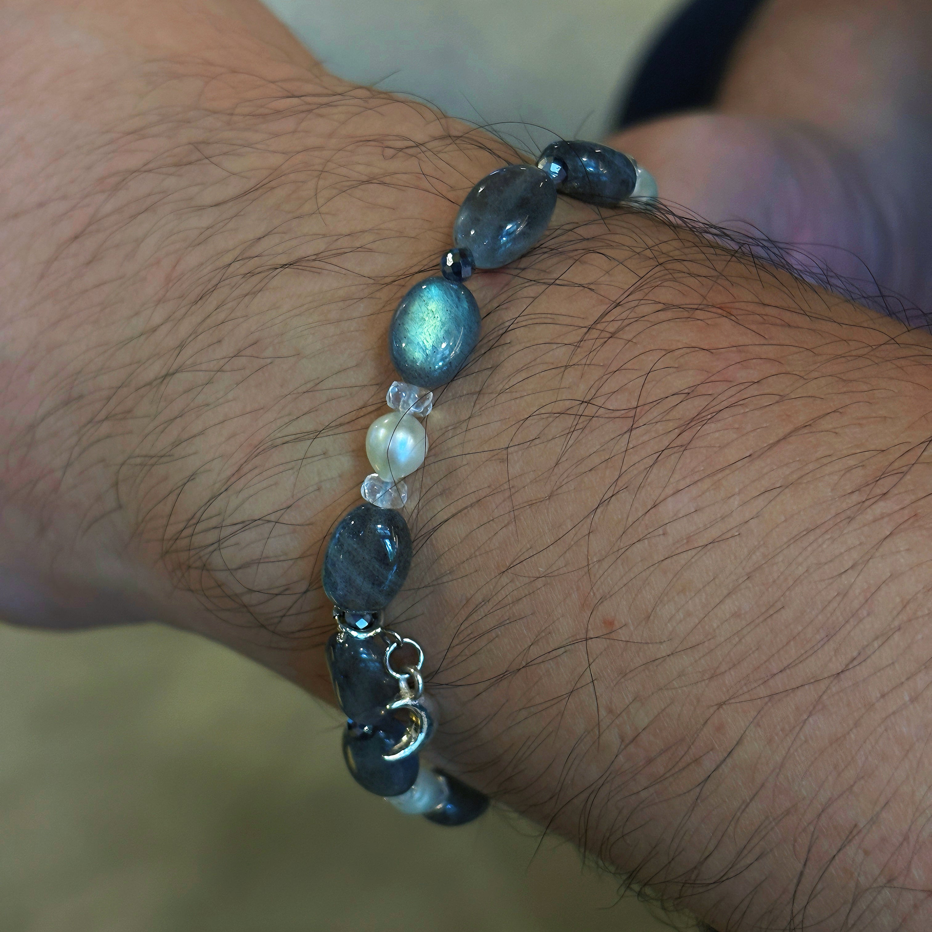 Silk Road Relic Moonlit Pearl Labradorite Femininity Bracelet