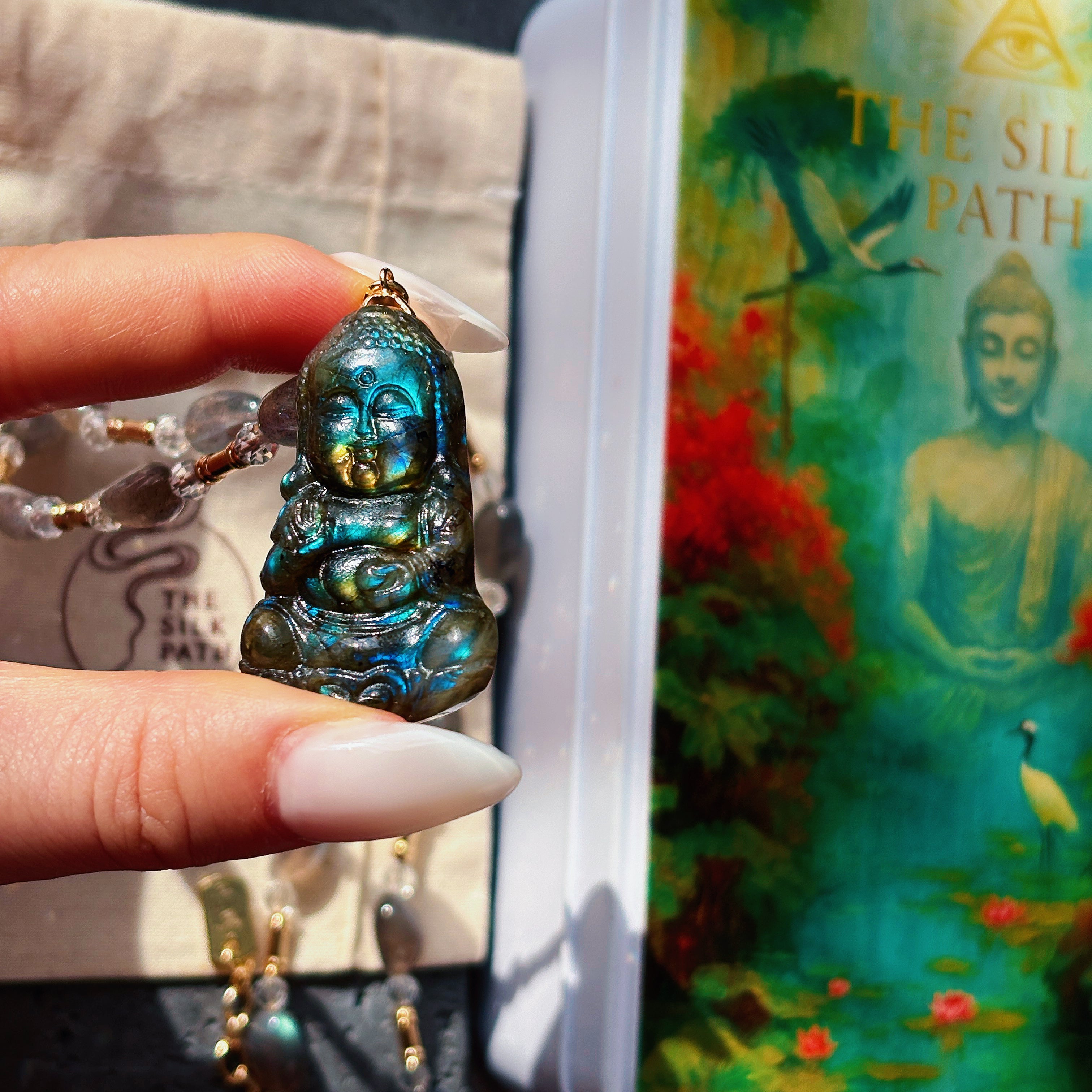 Sentinel Starveil Labradorite Buddha Guardian Intuition Necklace