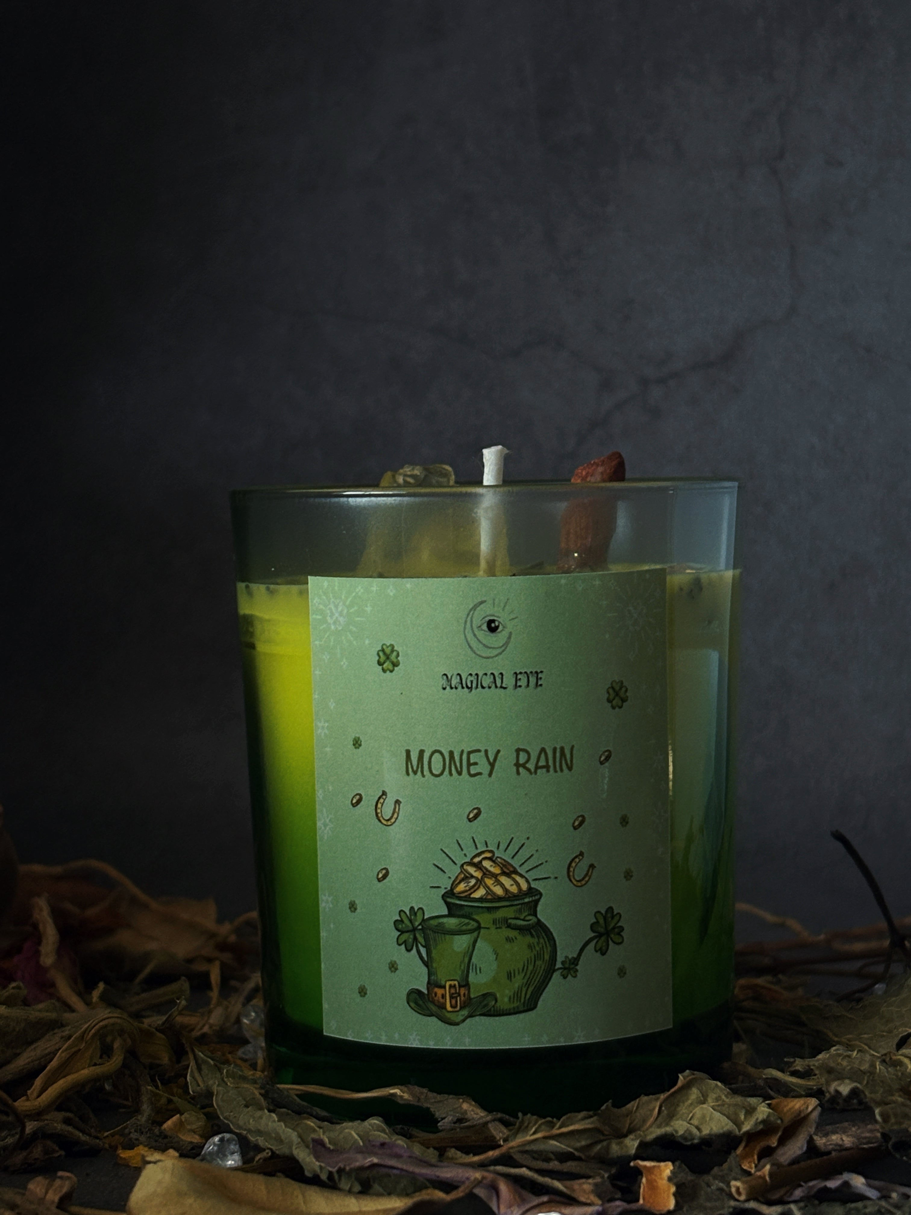 Golden Rain Candle Wealth & Flow